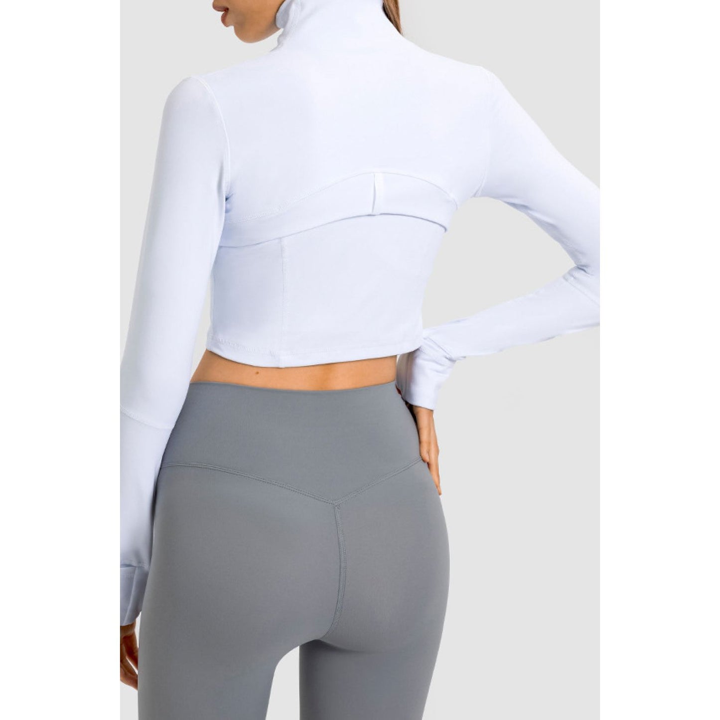 Zip Front Cropped Sports Jacket