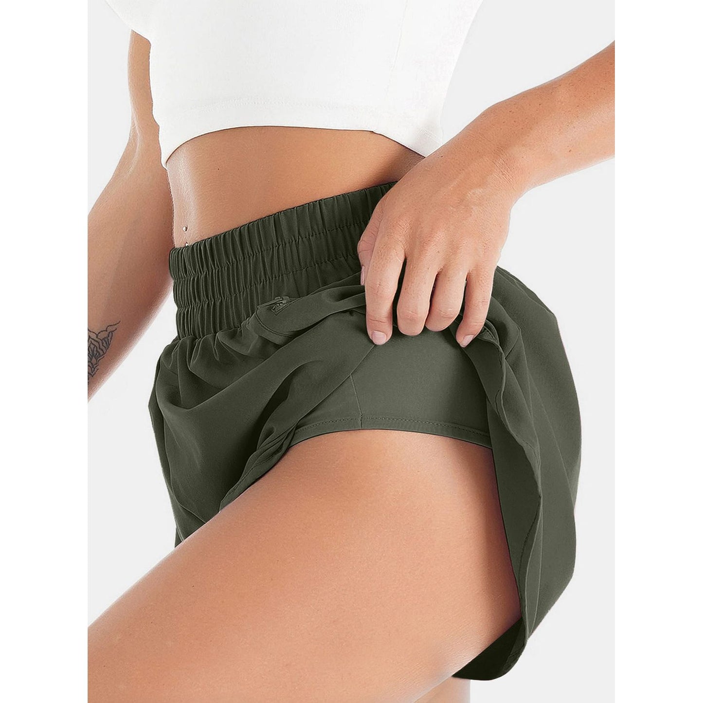 Elastic Waist Active Shorts