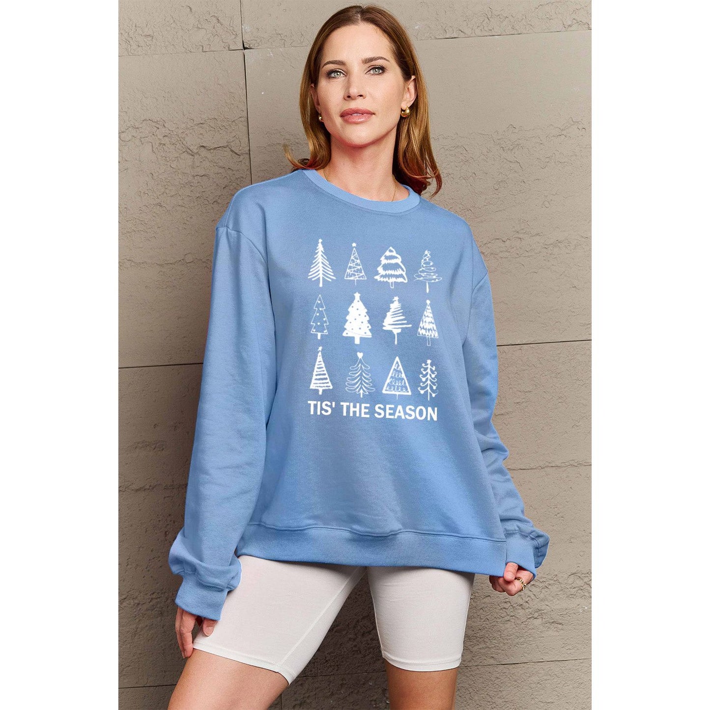 Simply Love Full Size Christmas Tree Graphic Sweatshirt