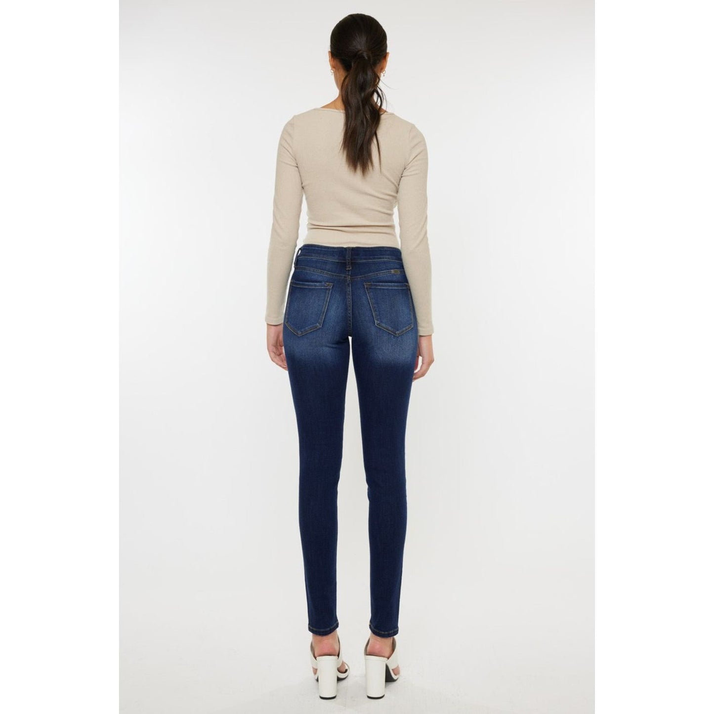 Kancan Mid Rise Gradient Skinny Jeans