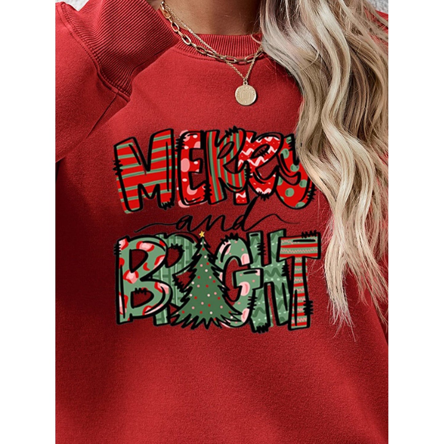 MERRY AND BRIGHT Long Sleeve Sweatshirt