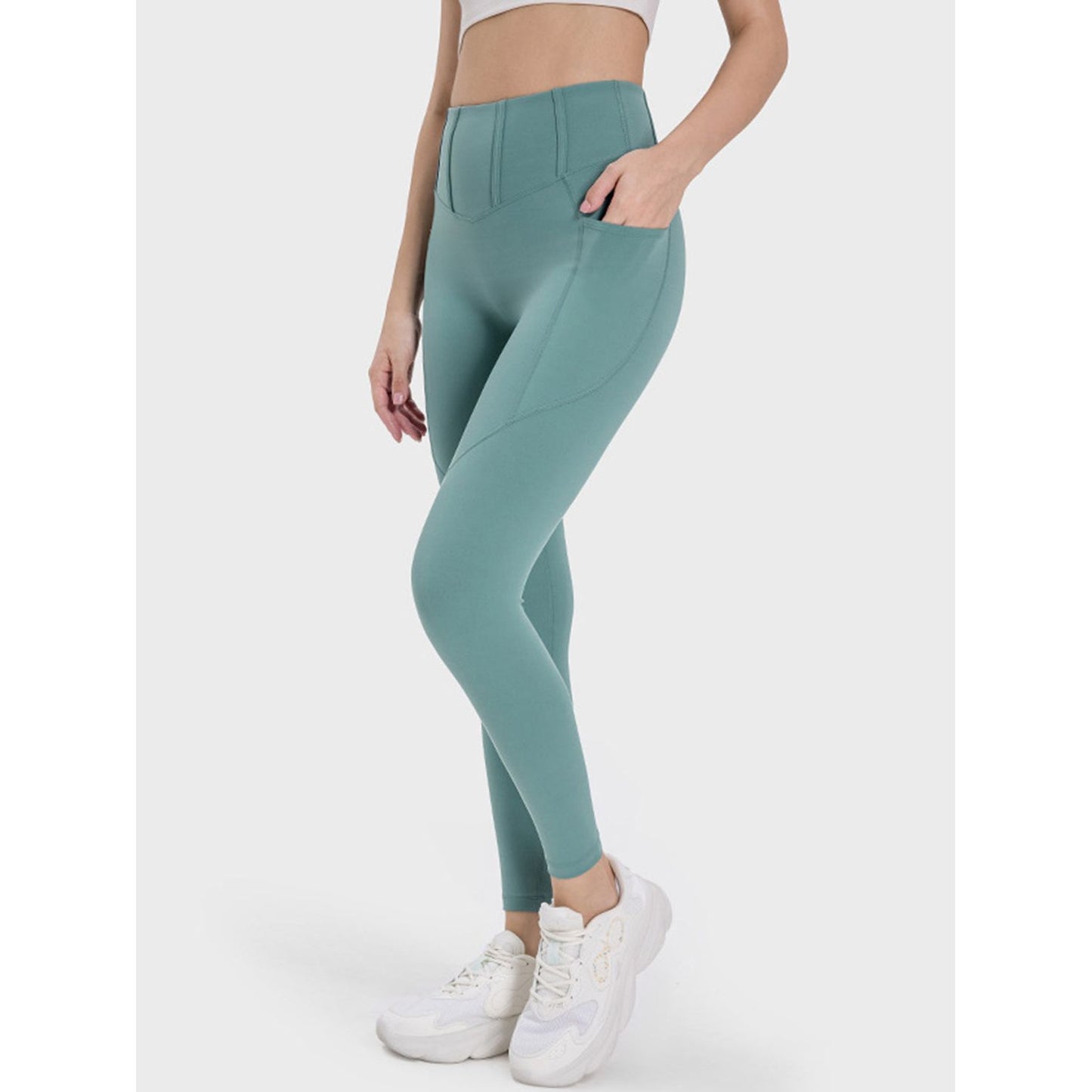 Pocketed High Waist Active Leggings