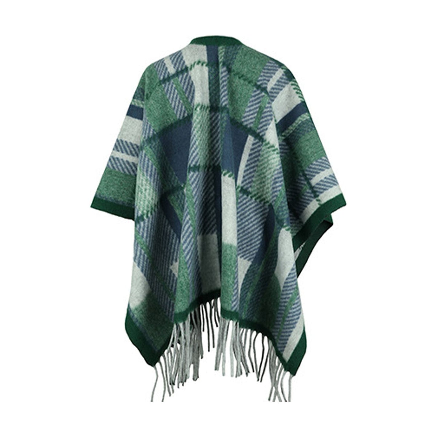 Cloak Sleeve Fringe Detail Poncho