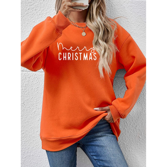 MERRY CHRISTMAS Dropped Shoulder Sweatshirt