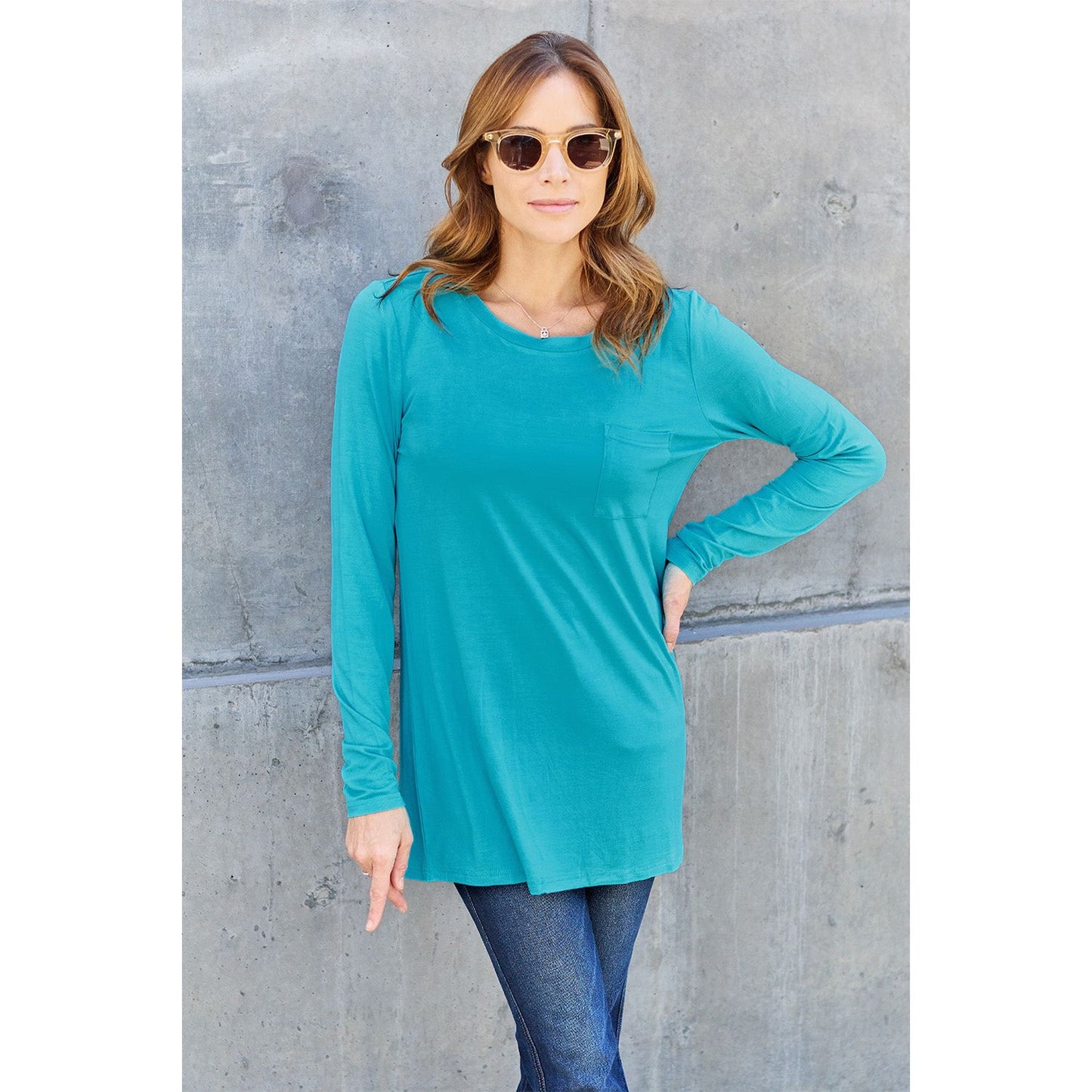 Basic Bae Full Size Round Neck Long Sleeve Top