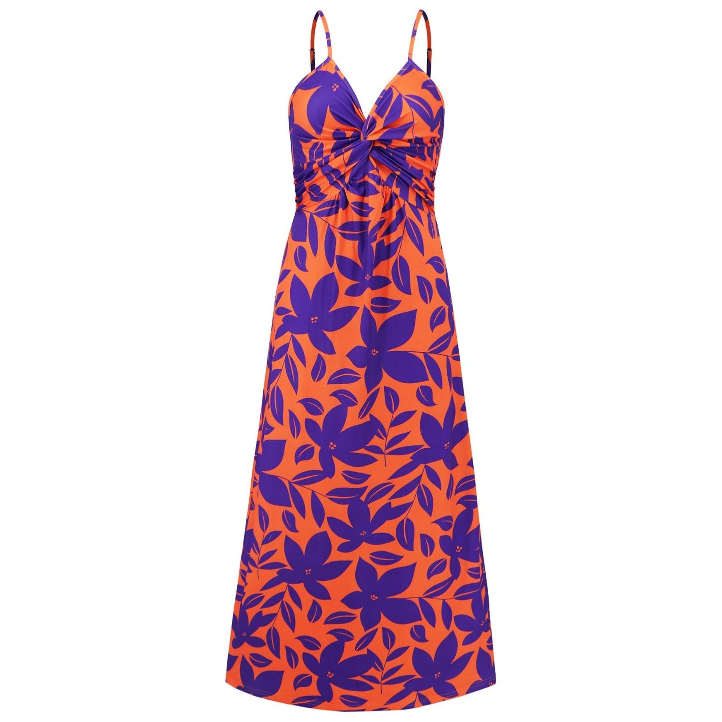 Twisted Printed V-Neck Cami Dress