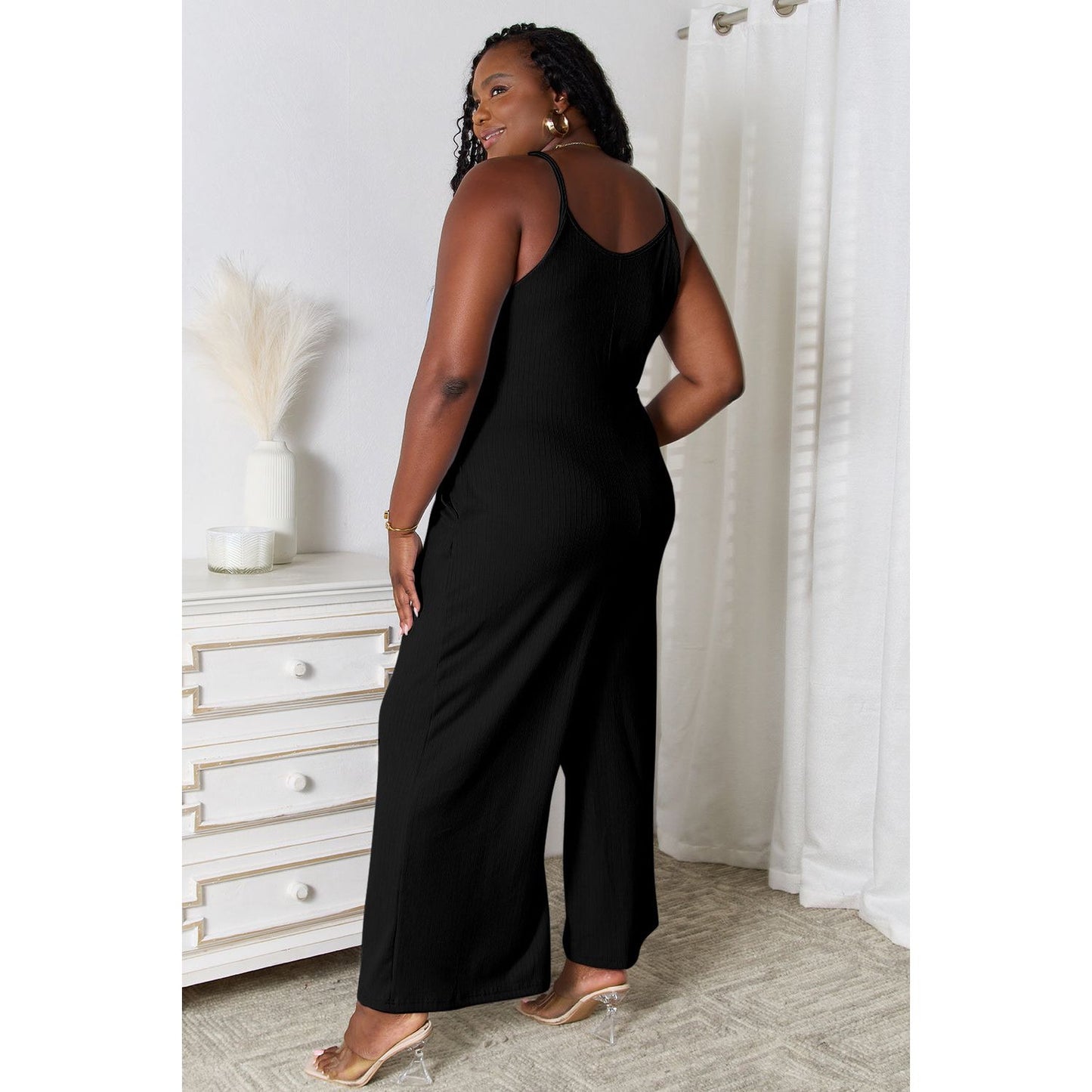 Basic Bae Full Size Spaghetti Strap V-Neck Jumpsuit