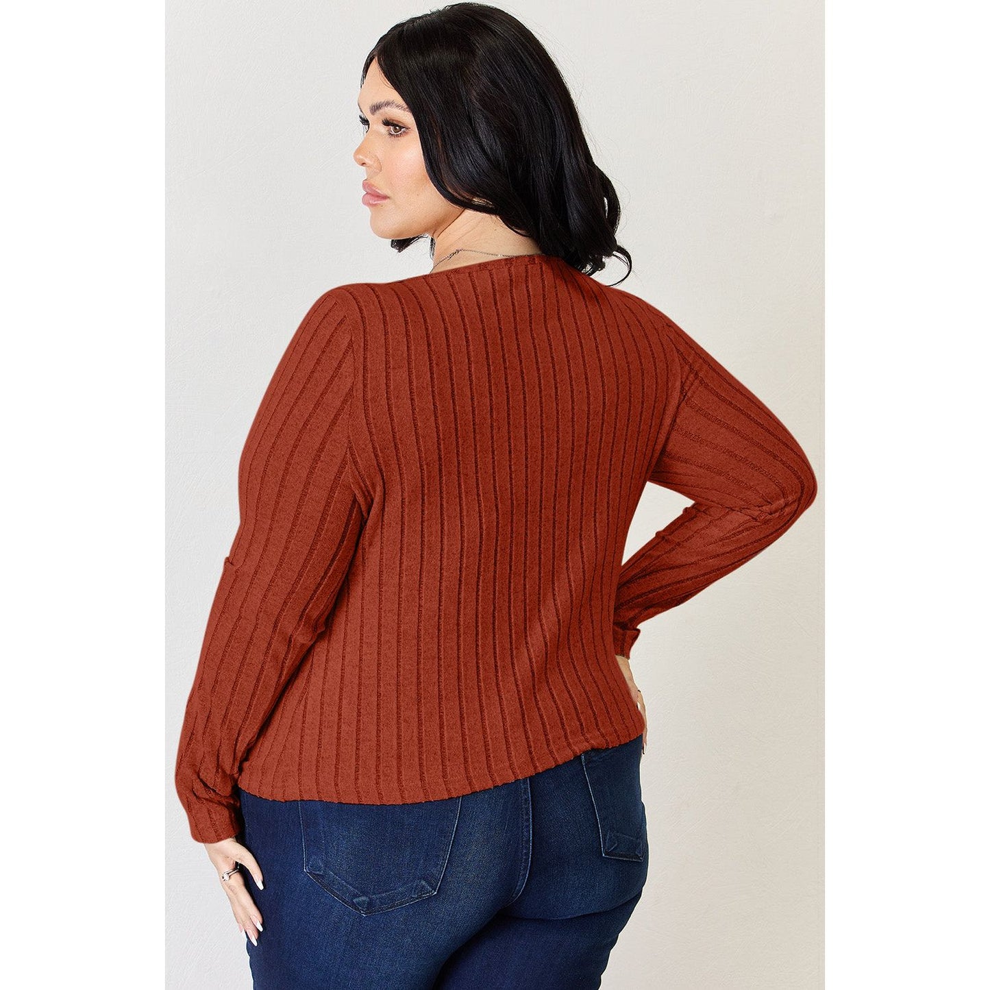 Basic Bae Full Size Ribbed Long Sleeve T-Shirt