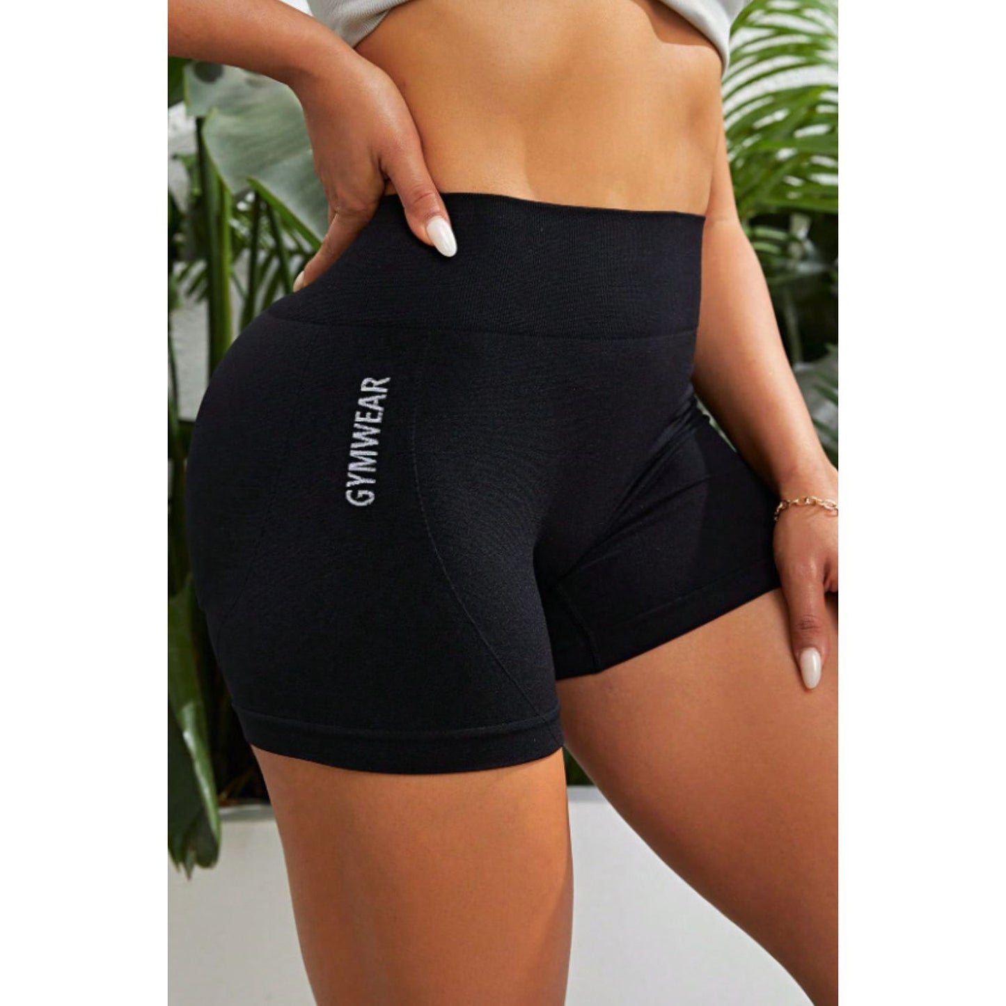 Slim Fit High Waistband Active Shorts