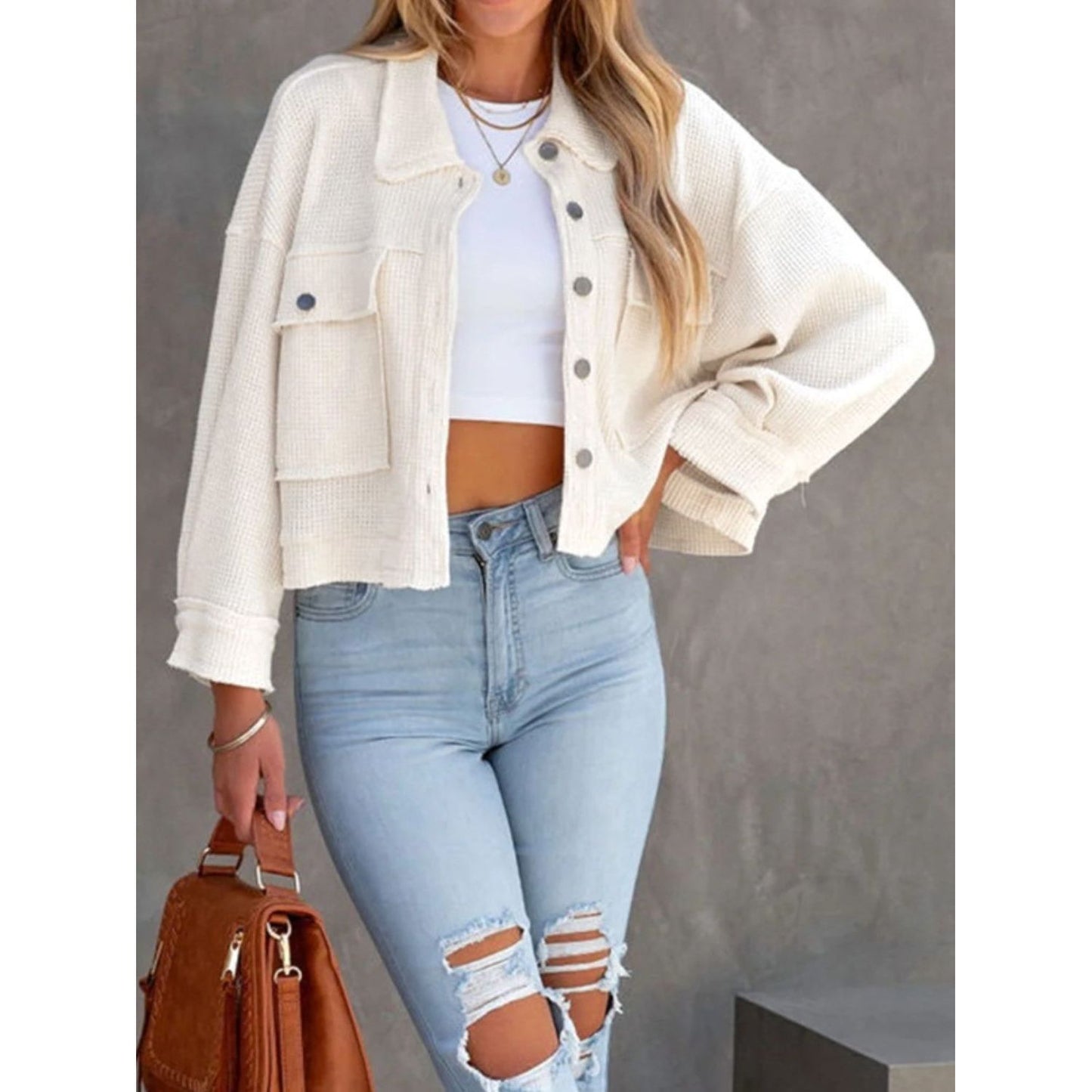 Button Up Long Sleeve Jacket