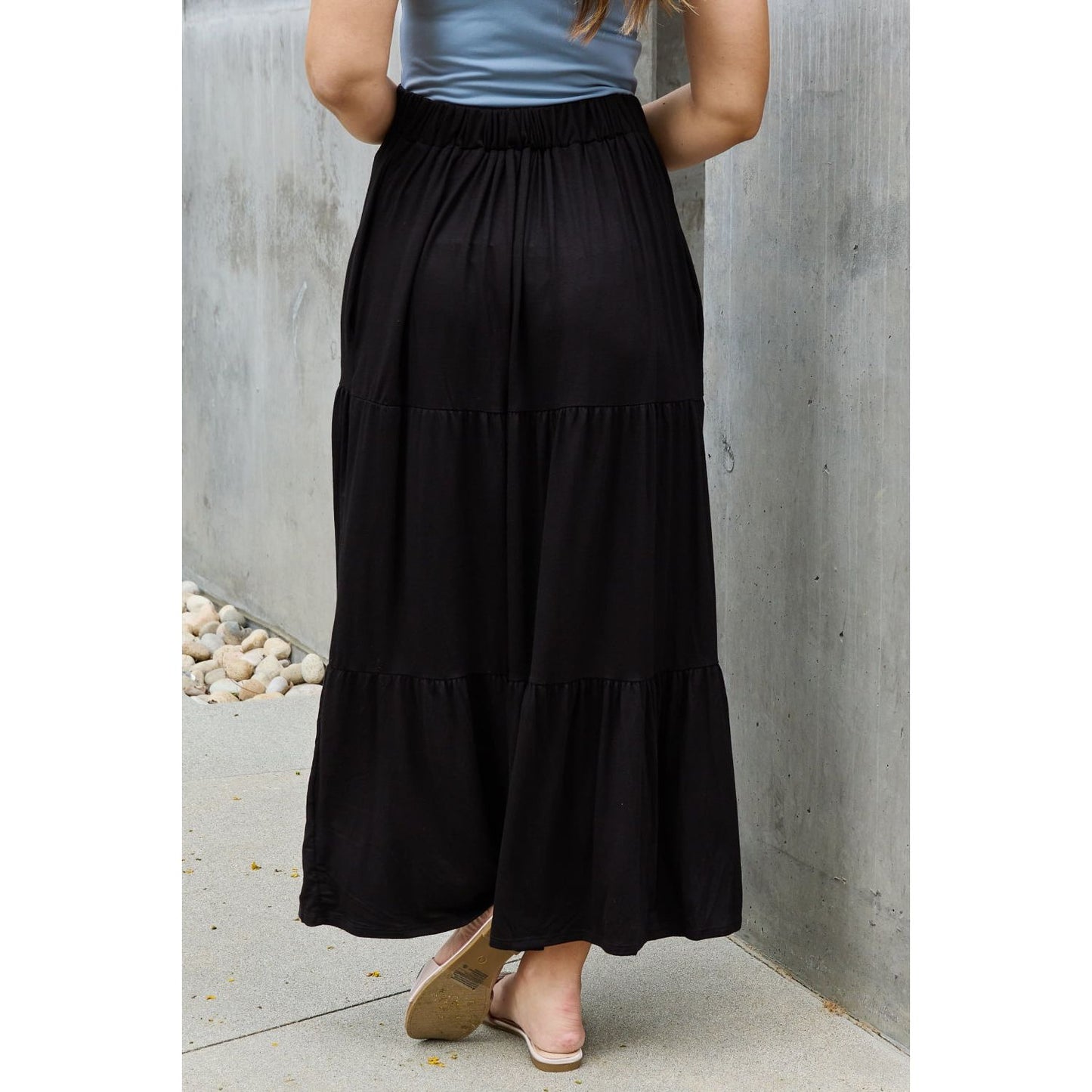 Heimish So Easy Full Size Solid Maxi Skirt