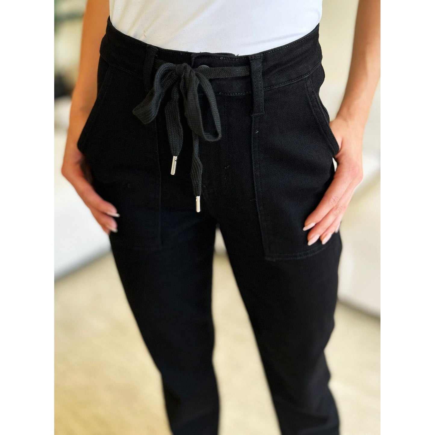 Judy Blue Full Size High Waist Double Roll Cuff Jeans