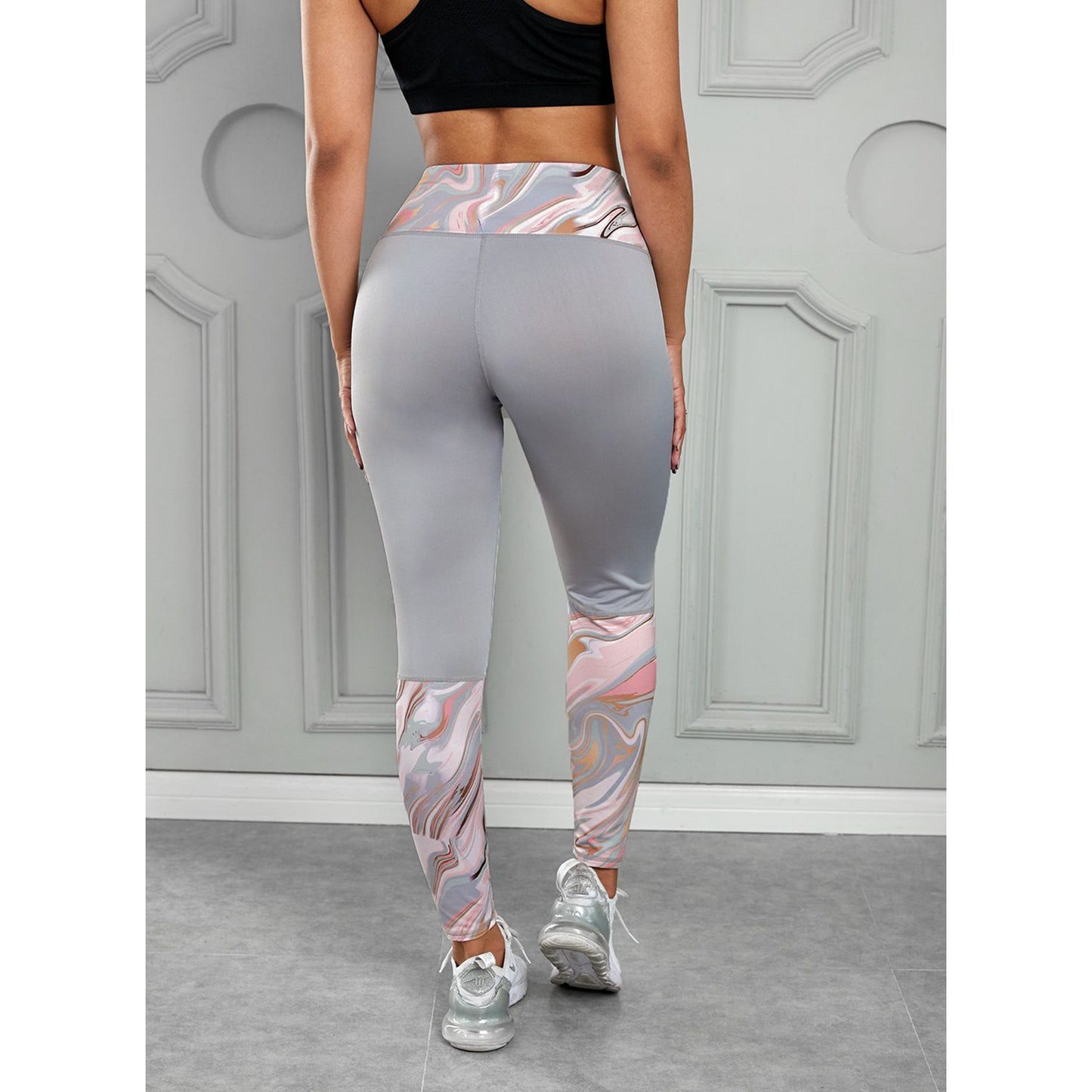 Printed Wide Waistband Active Leggings