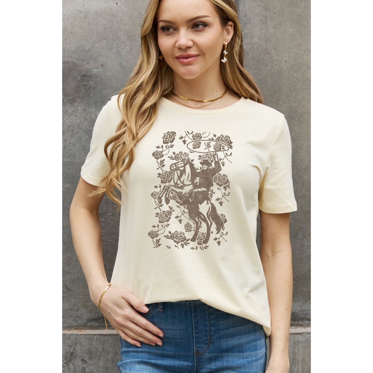 Simply Love Simply Love Full Size Cowboy Graphic Cotton Tee