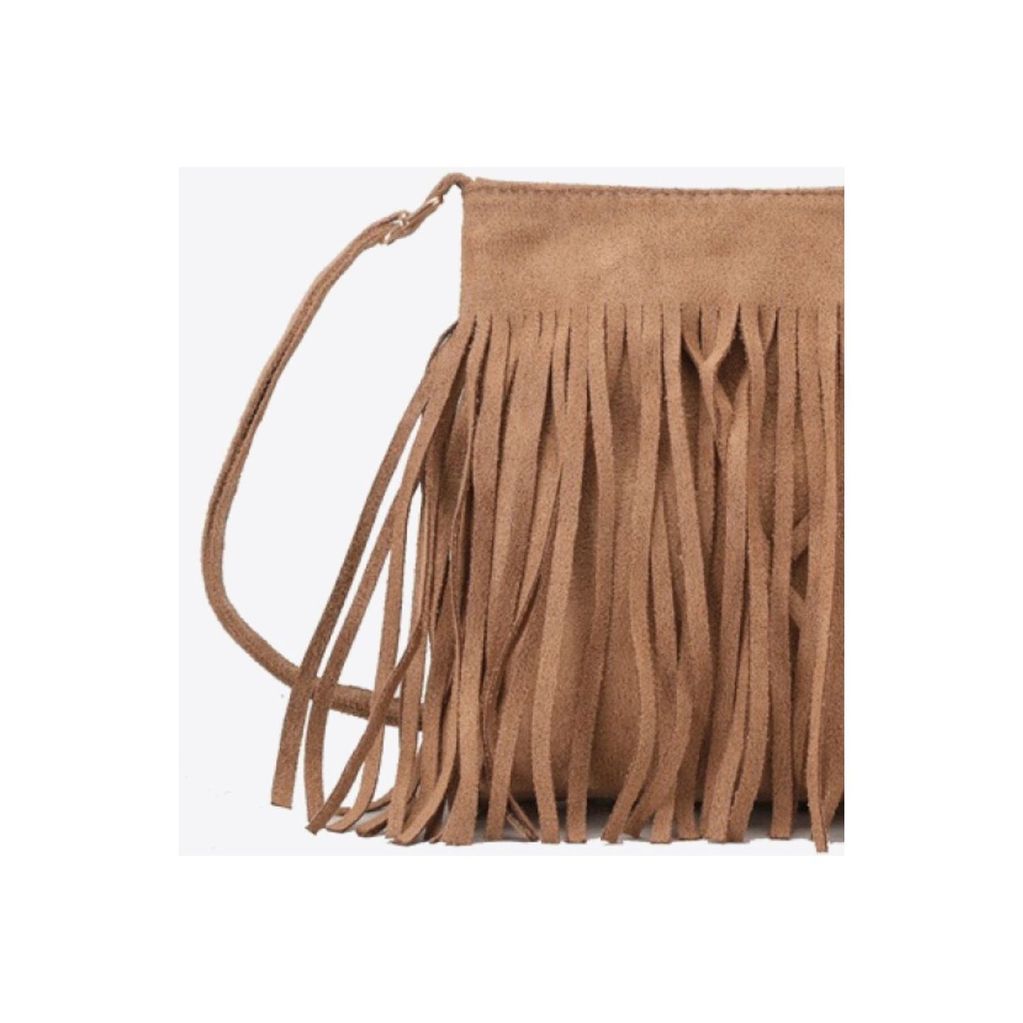 Adored PU Leather Crossbody Bag with Fringe