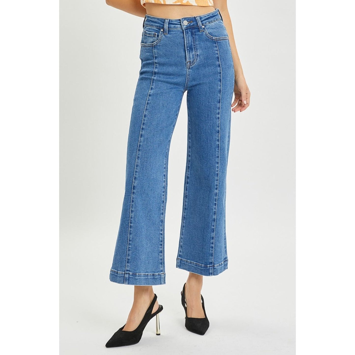 RISEN Full Size High Rise Wide Leg Jeans