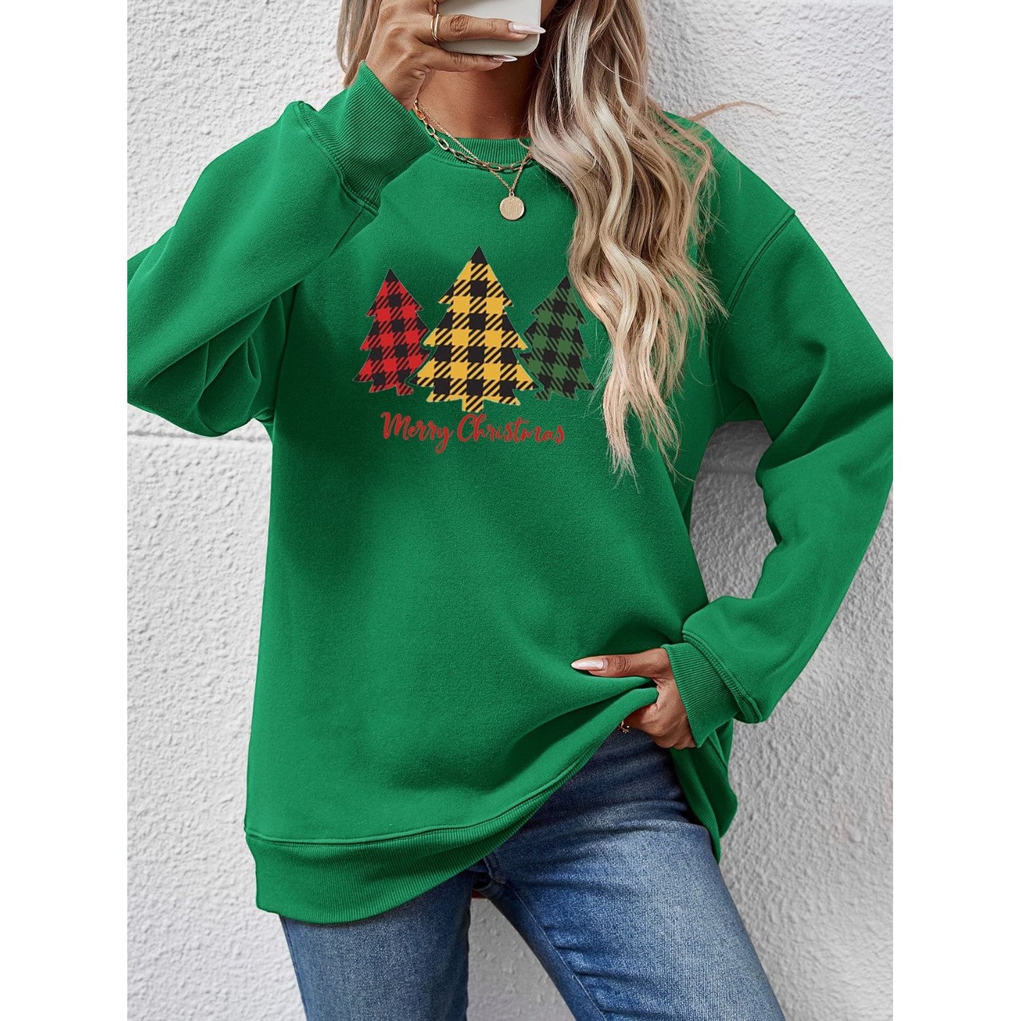 MERRY CHRISTMAS Dropped Shoulder Sweatshirt