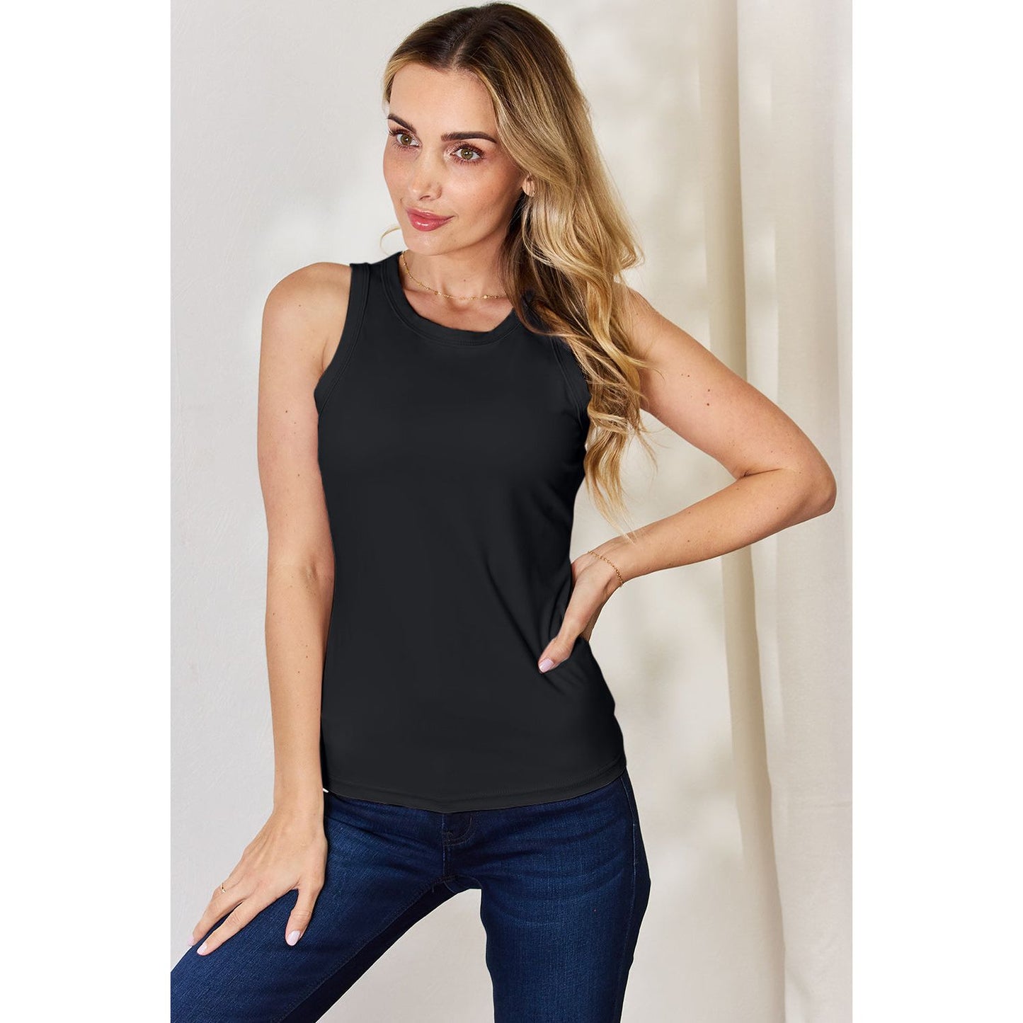 Basic Bae Full Size Round Neck Slim Tank