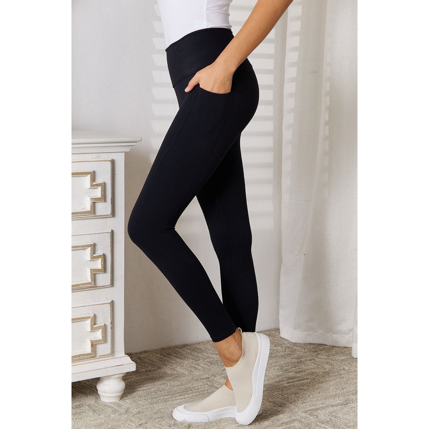 Basic Bae Wide Waistband Sports Leggings