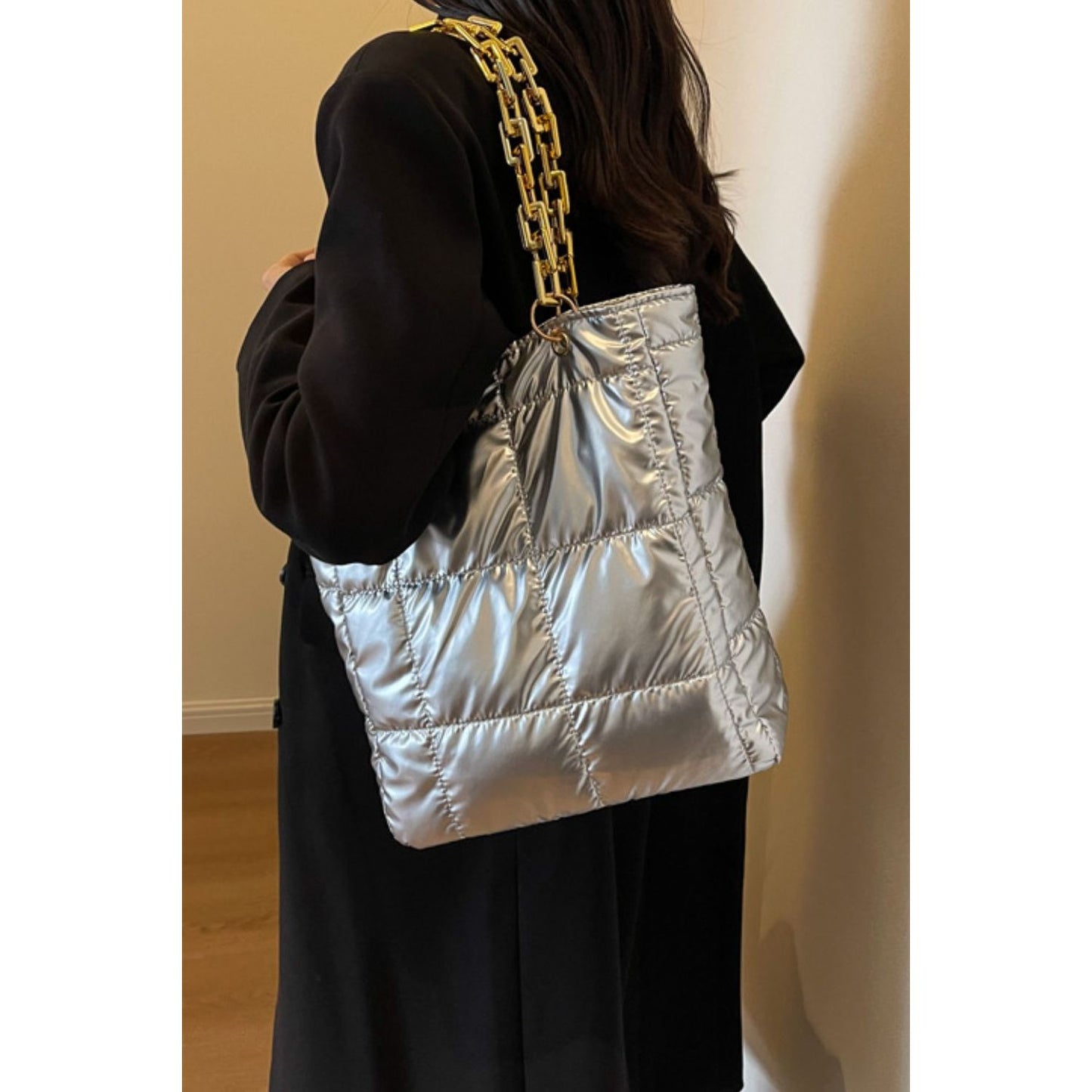 Bubble Texture Chain Handbag