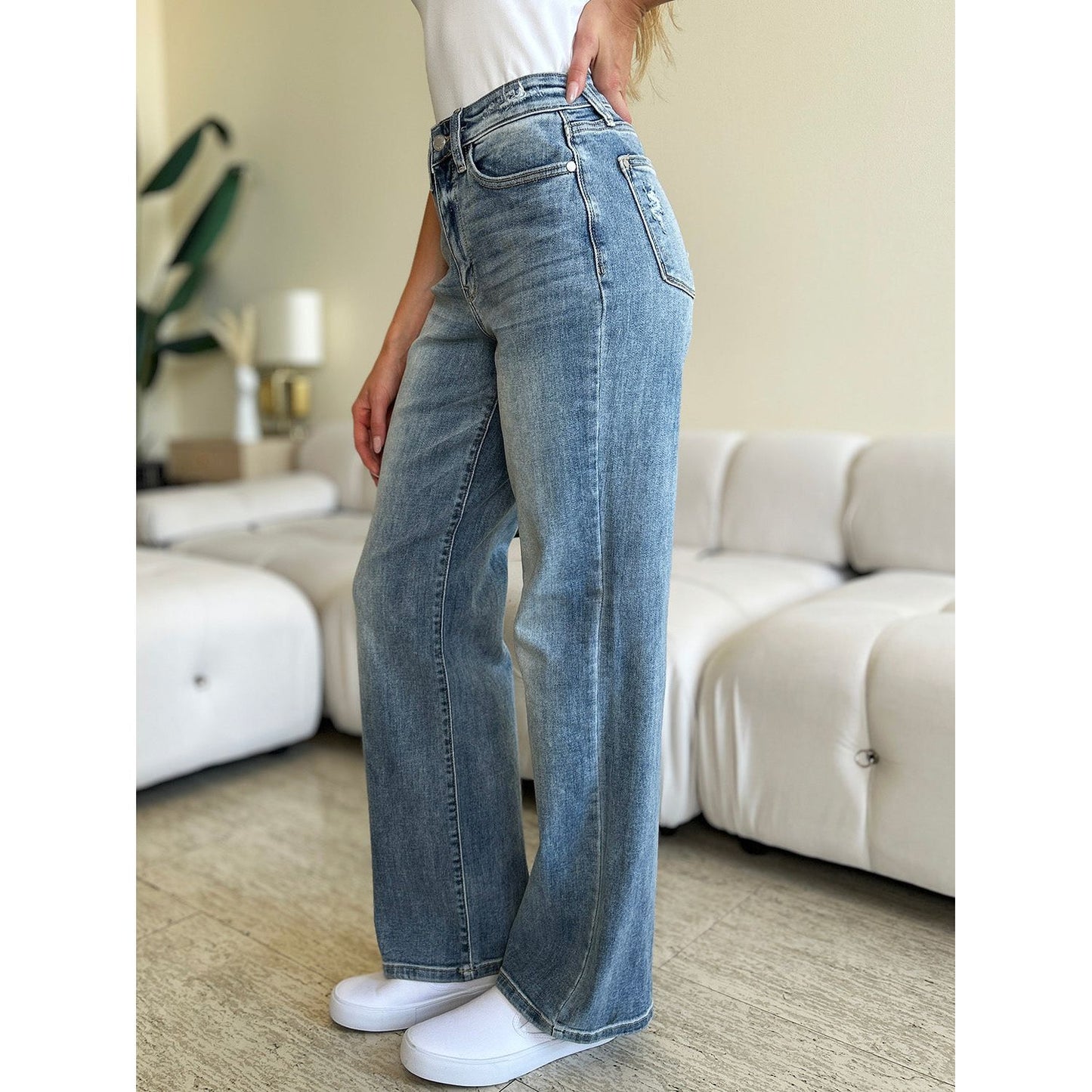 Judy Blue Full Size High Waist Straight Jeans