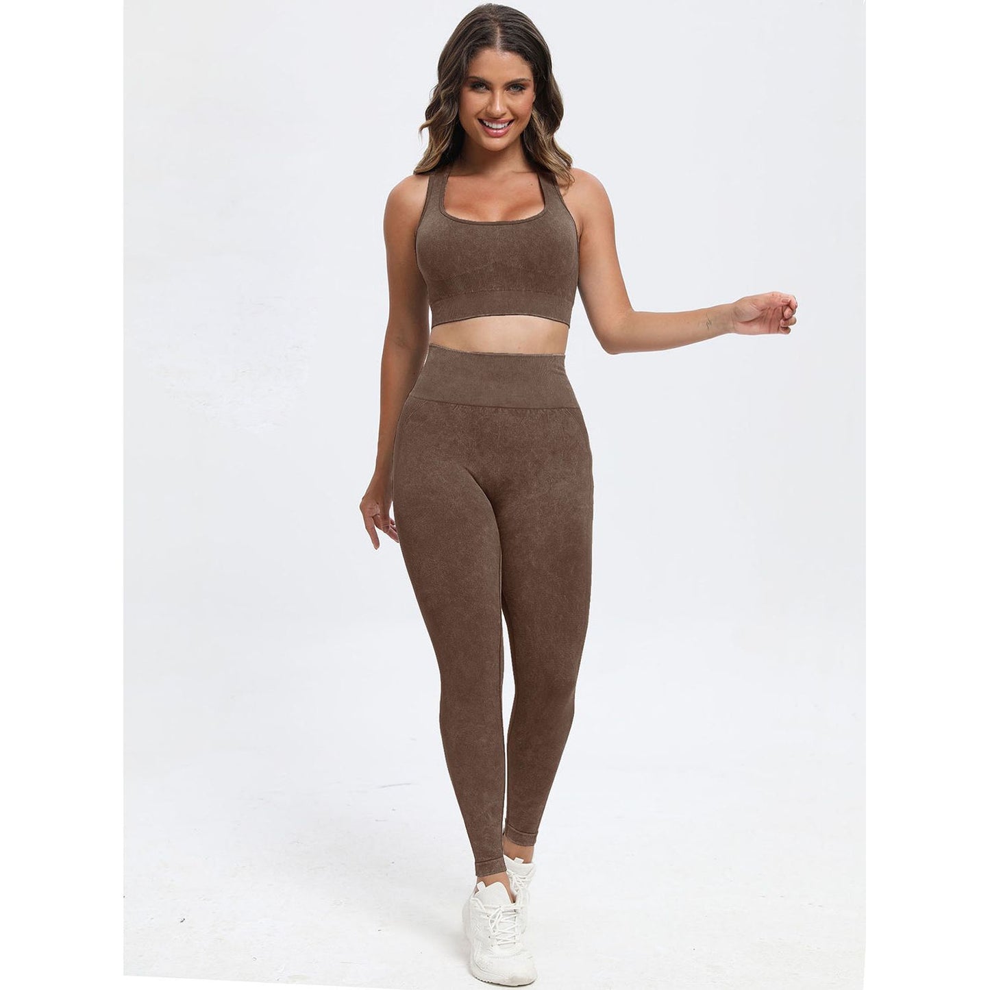 Scoop Neck Wide Strap Top and Pants Active Set