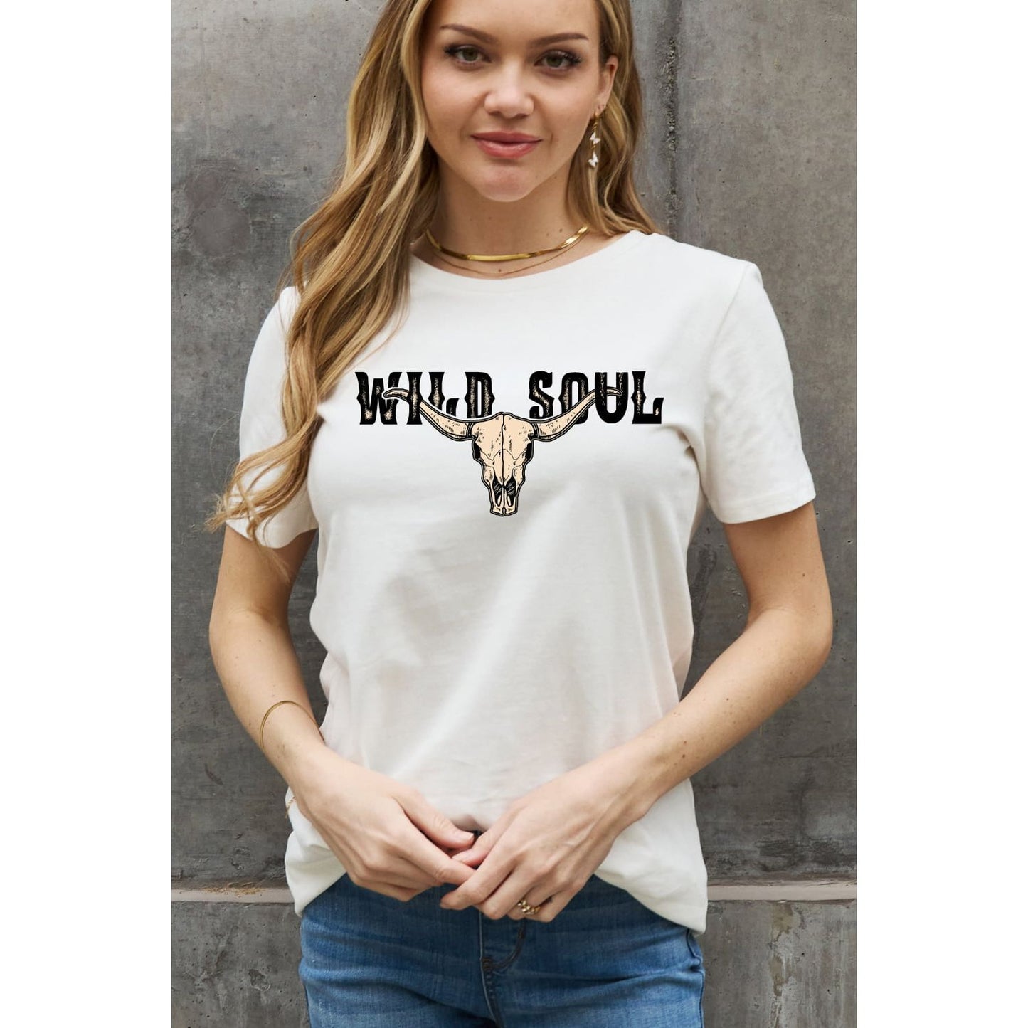 Simply Love Full Size WILD SOUL Graphic Cotton Tee