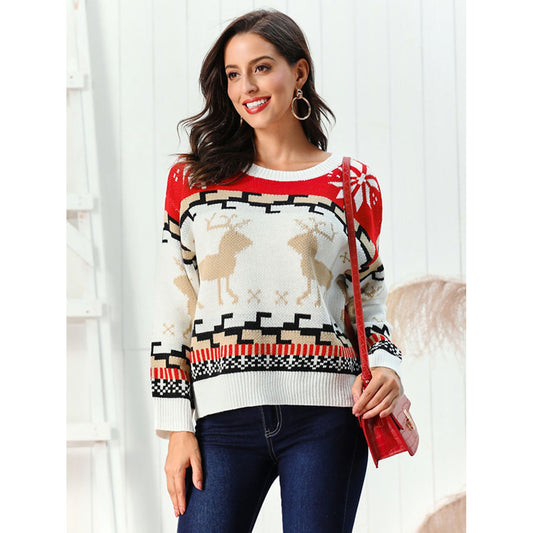 Reindeer Round Neck Sweater