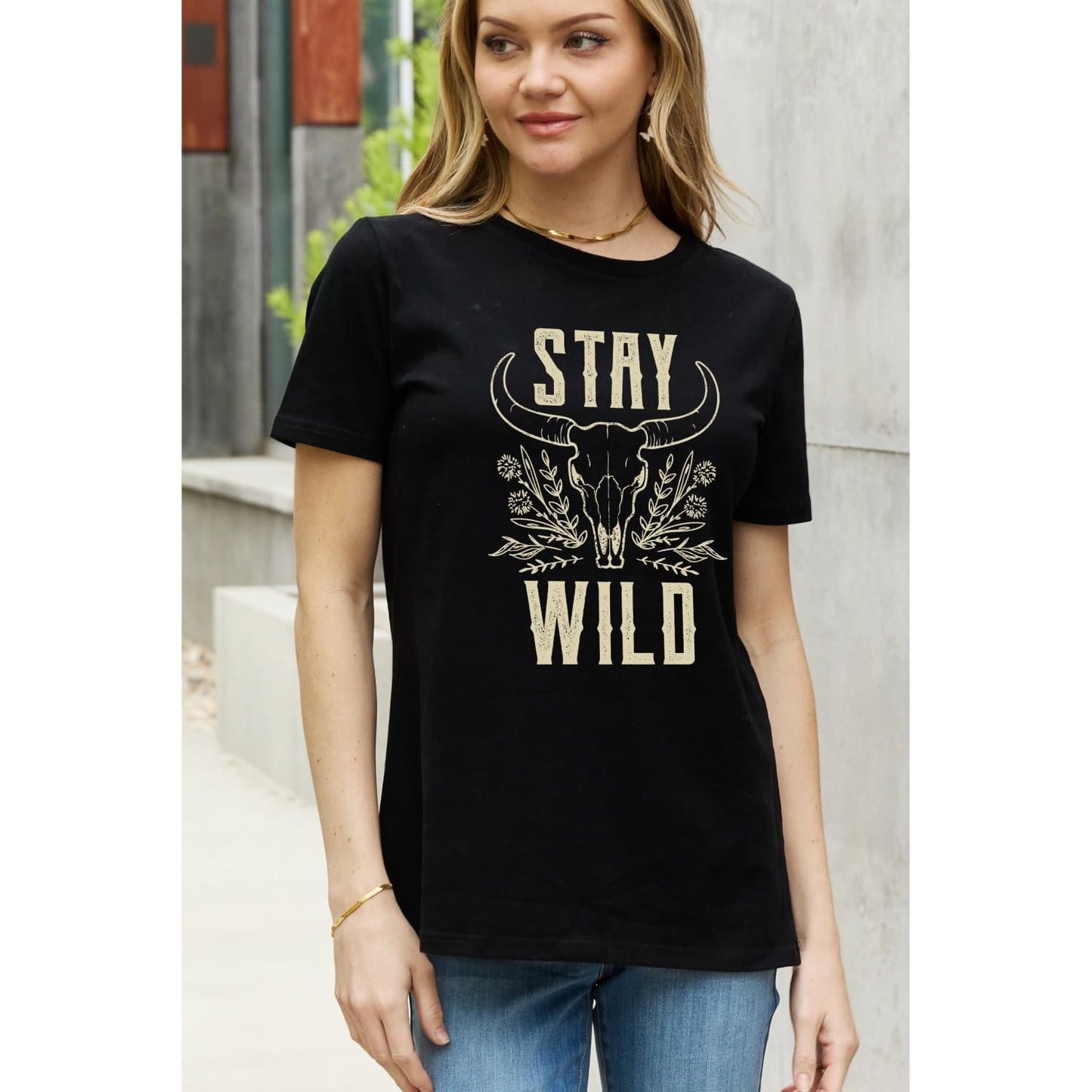 Simply Love Simply Love Full Size STAY WILD Graphic Cotton Tee