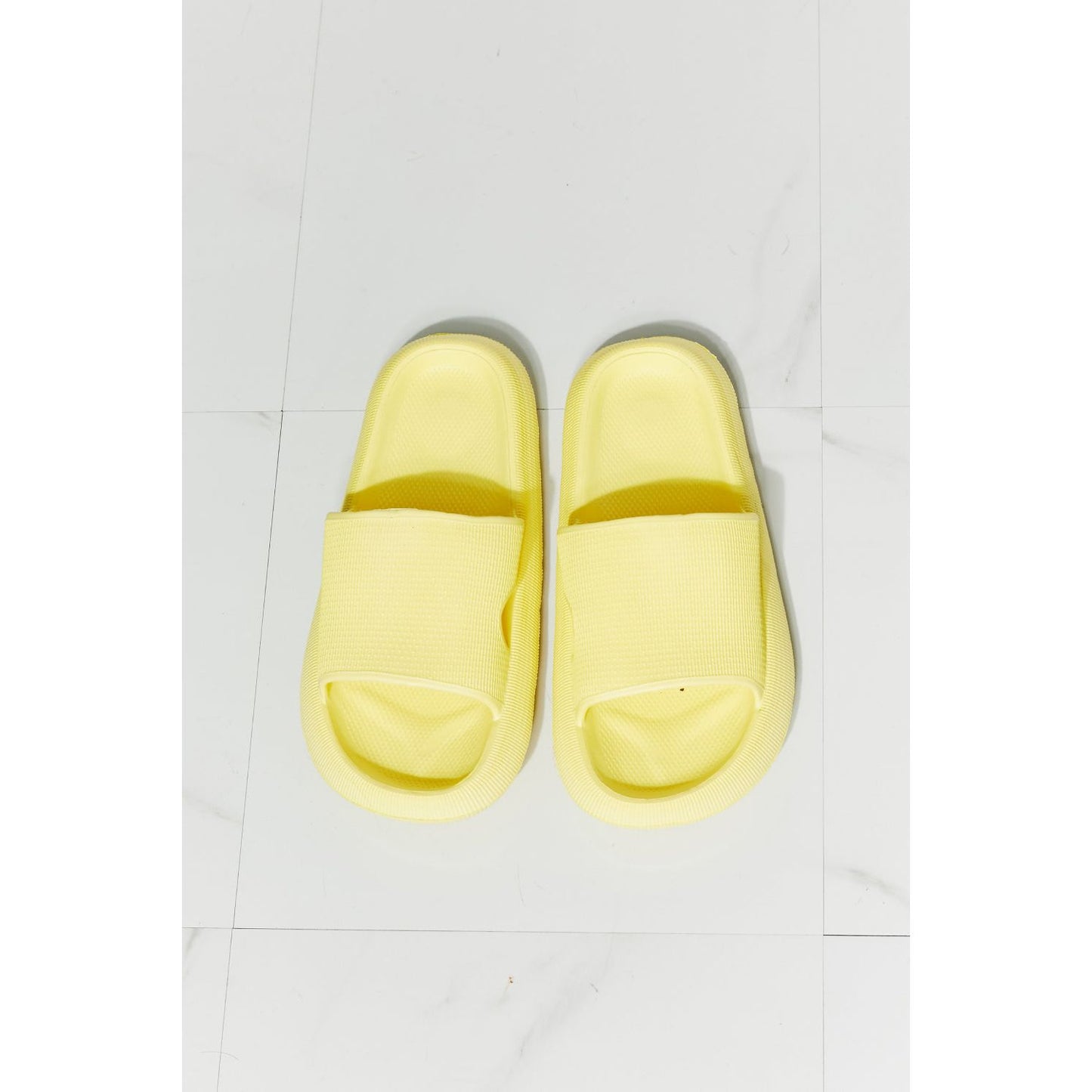 MMShoes Arms Around Me Open Toe Slide in Yellow