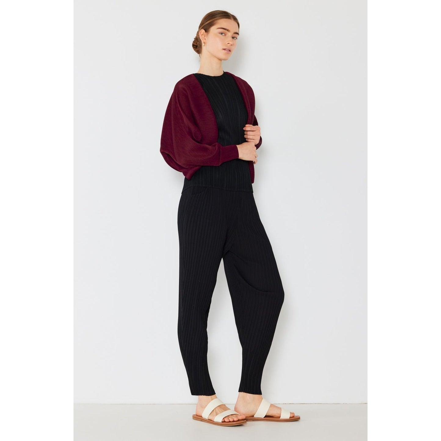 Marina West Swim Pleated Relaxed-Fit Slight Drop Crotch Jogger