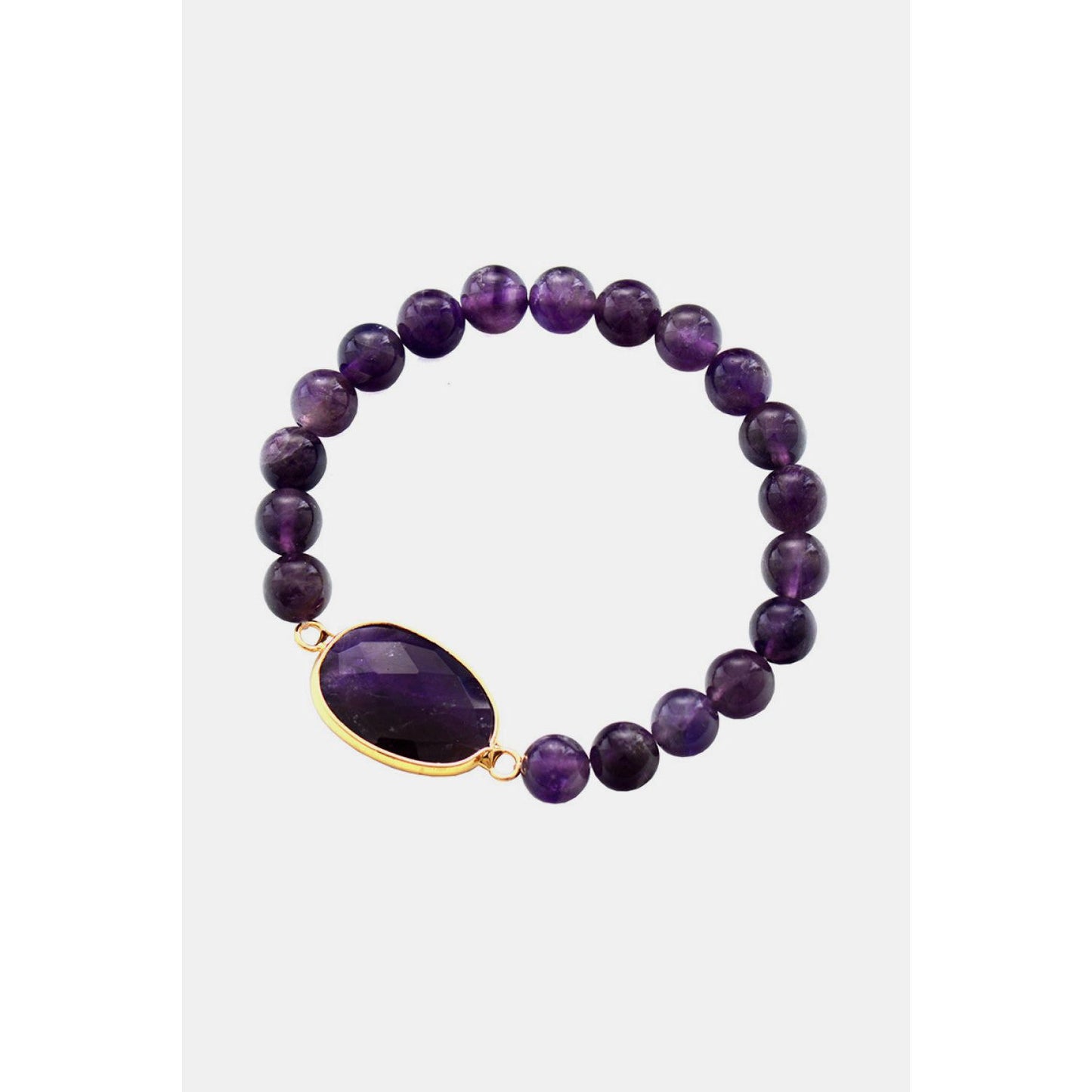 Handmade Amethyst Beaded Bracelet