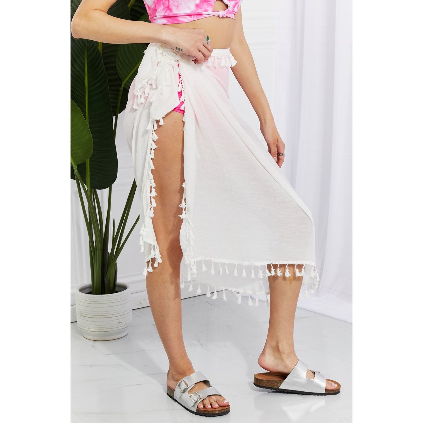 Marina West Swim Relax and Refresh Tassel Wrap Cover-Up