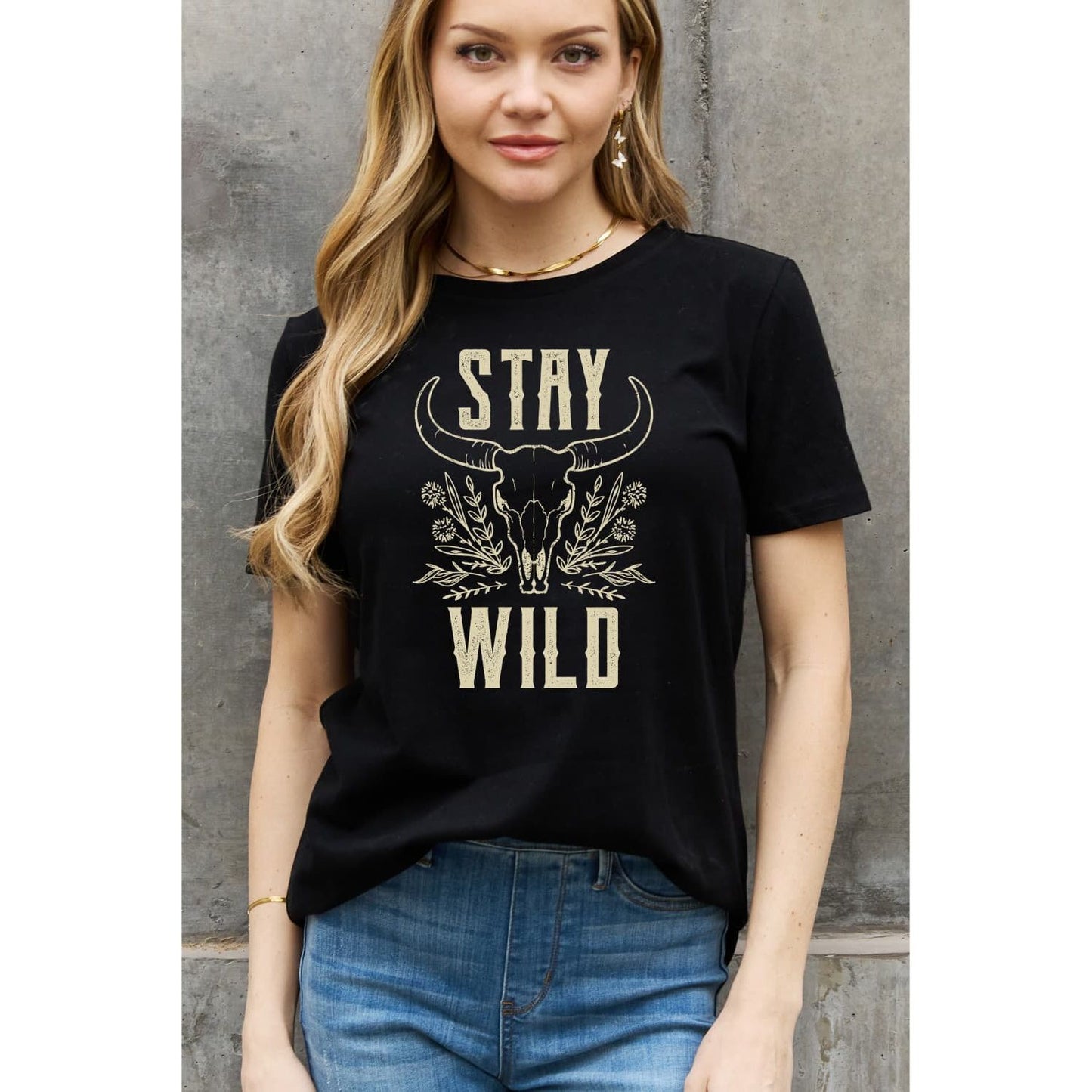 Simply Love Simply Love Full Size STAY WILD Graphic Cotton Tee