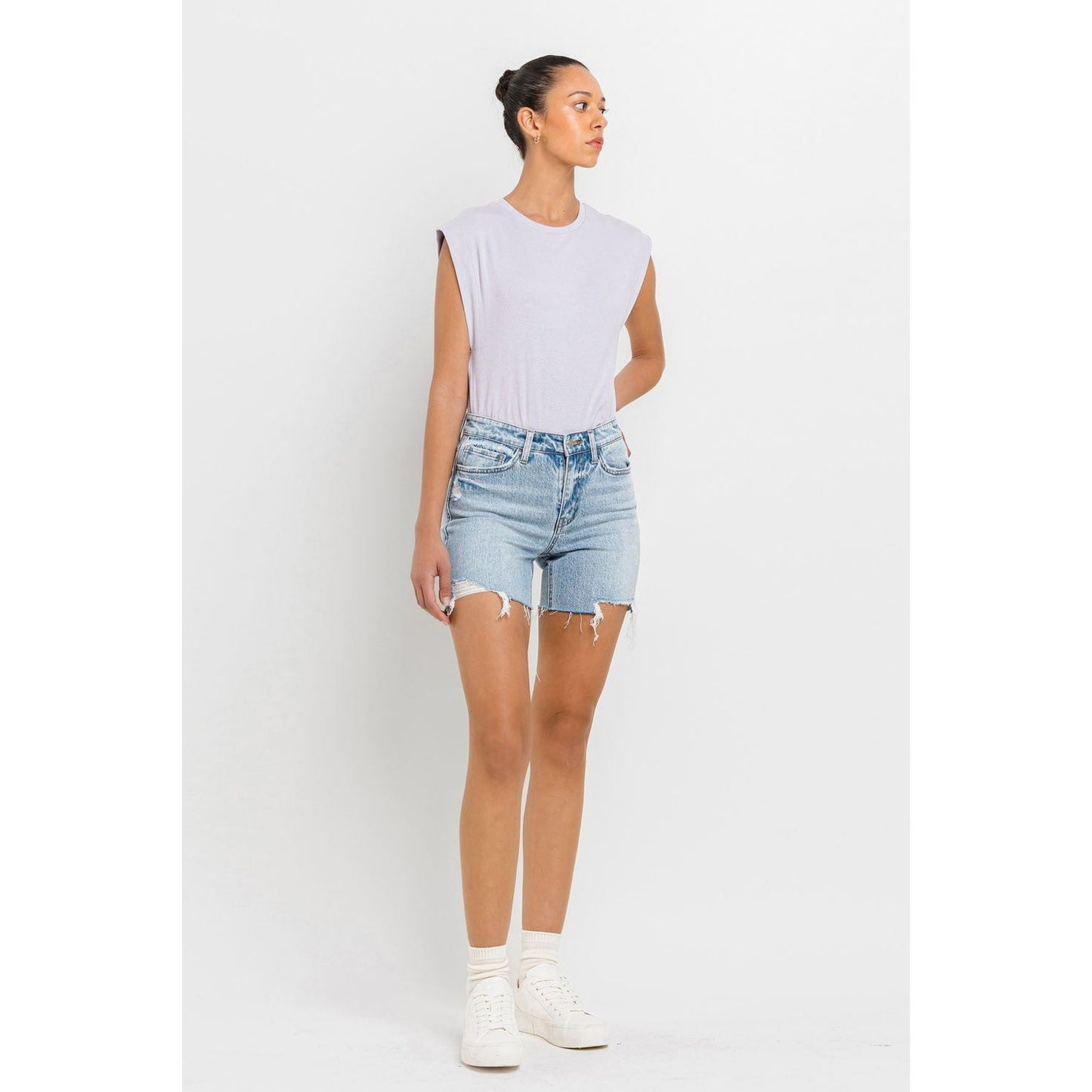 Vervet by Flying Monkey High Rise Denim Shorts