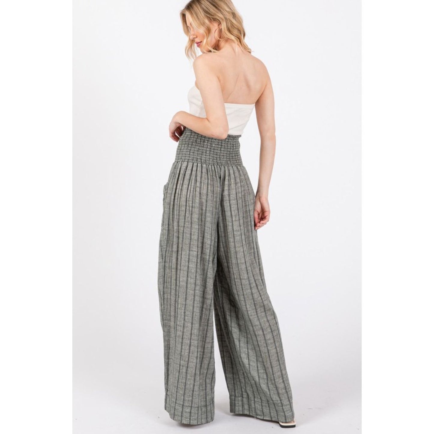 SAGE + FIG Cotton Gauze Wash Stripe Pants