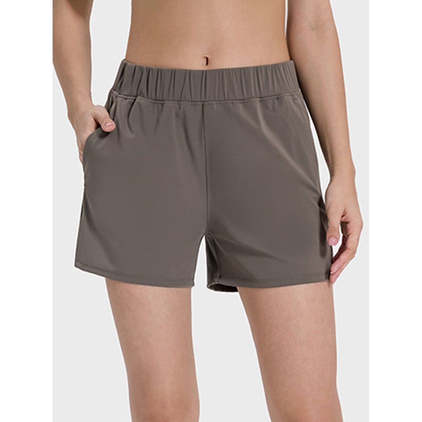 Elastic Waist Active Shorts