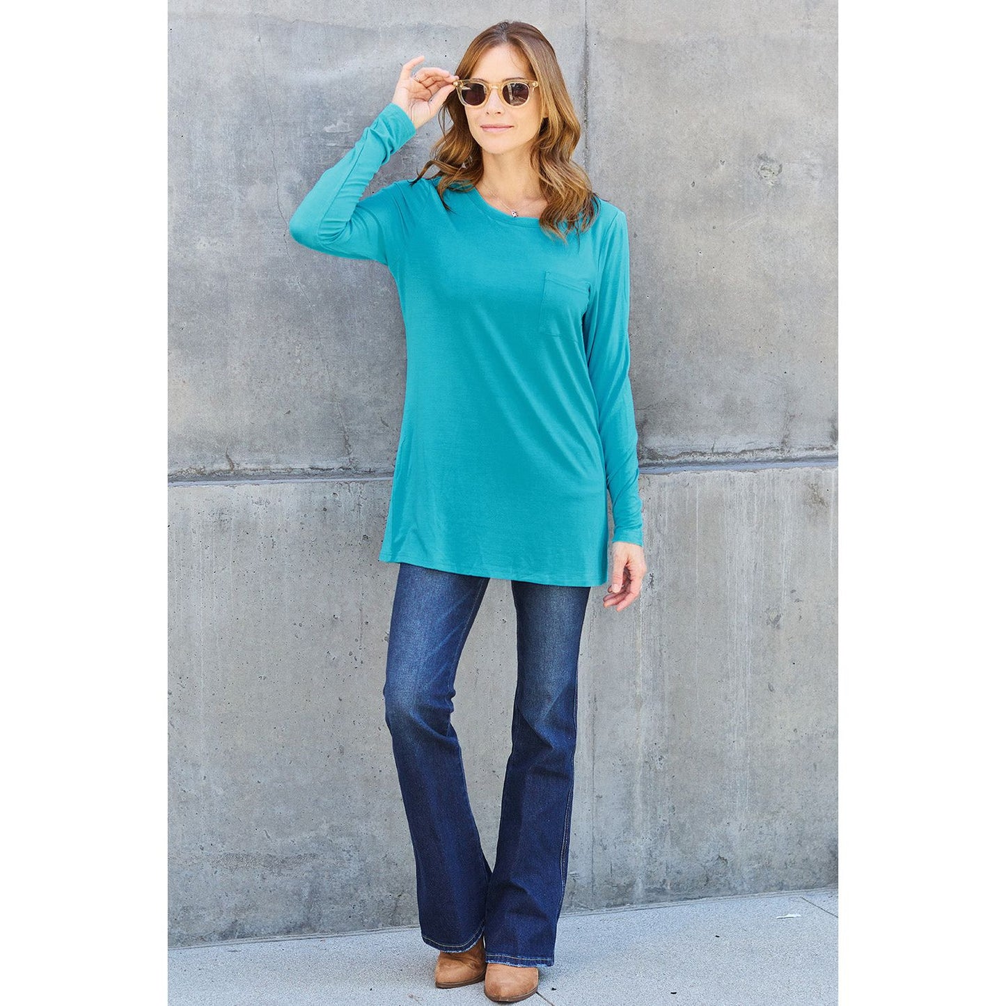 Basic Bae Full Size Round Neck Long Sleeve Top