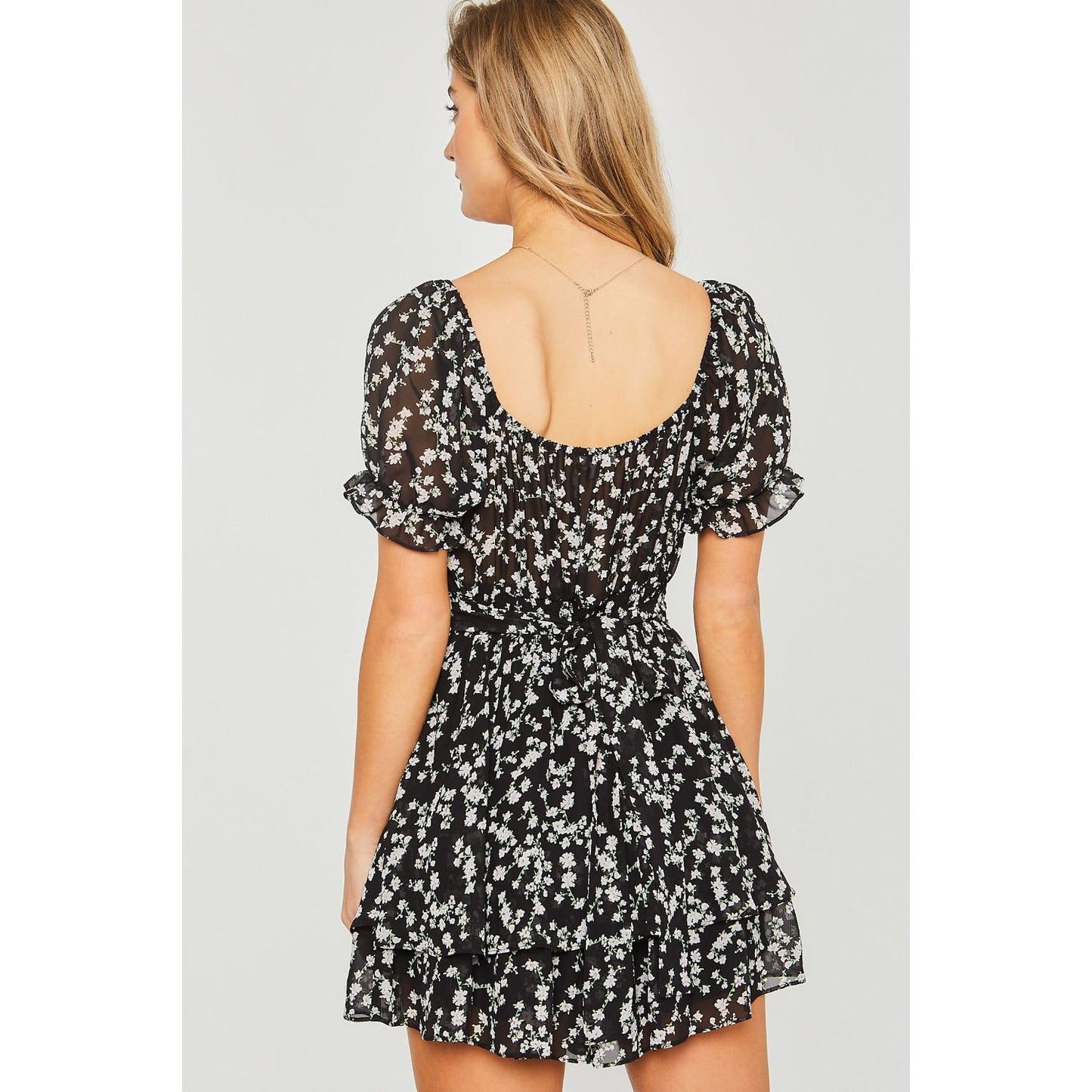 Love Tree Ditsy Floral Short Sleeve Romper