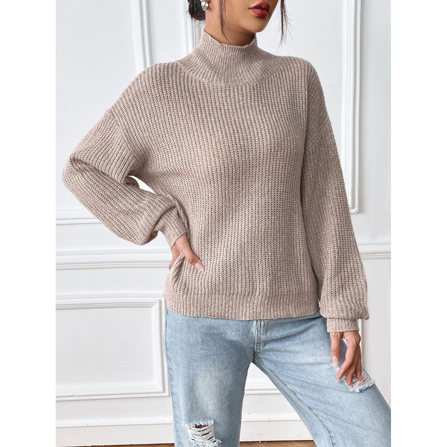 Turtleneck Long Sleeve Sweater