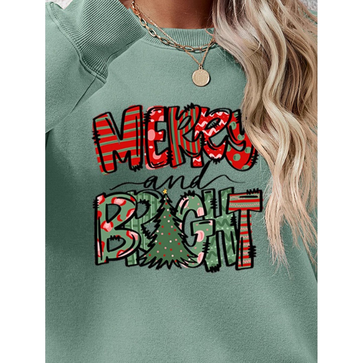 MERRY AND BRIGHT Long Sleeve Sweatshirt