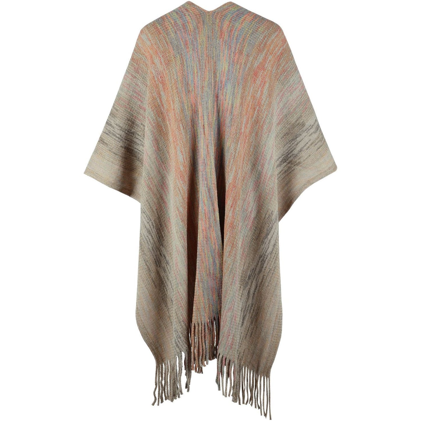 Heathered Fringe Hem Poncho