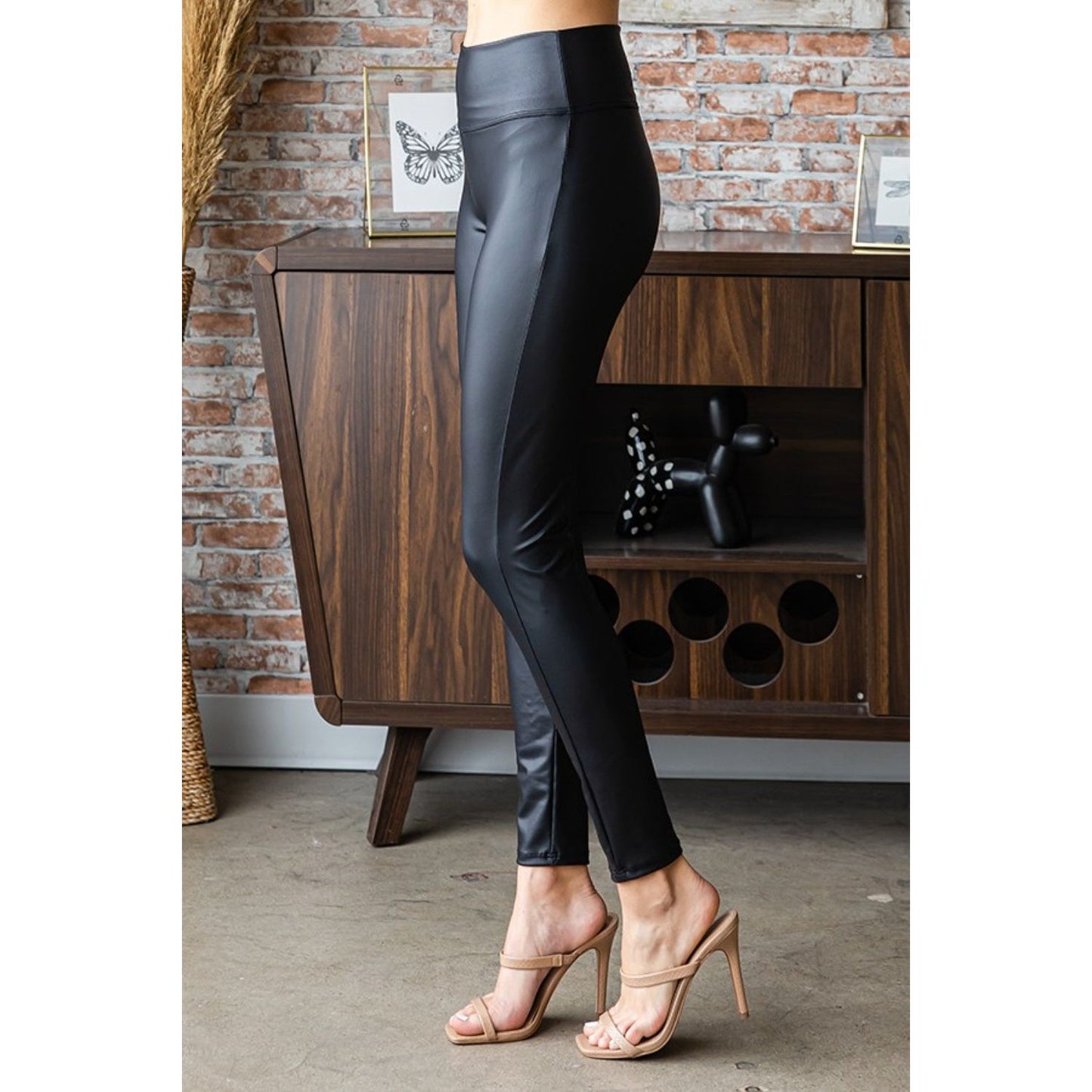 First Love PU Leather High Waist Pants