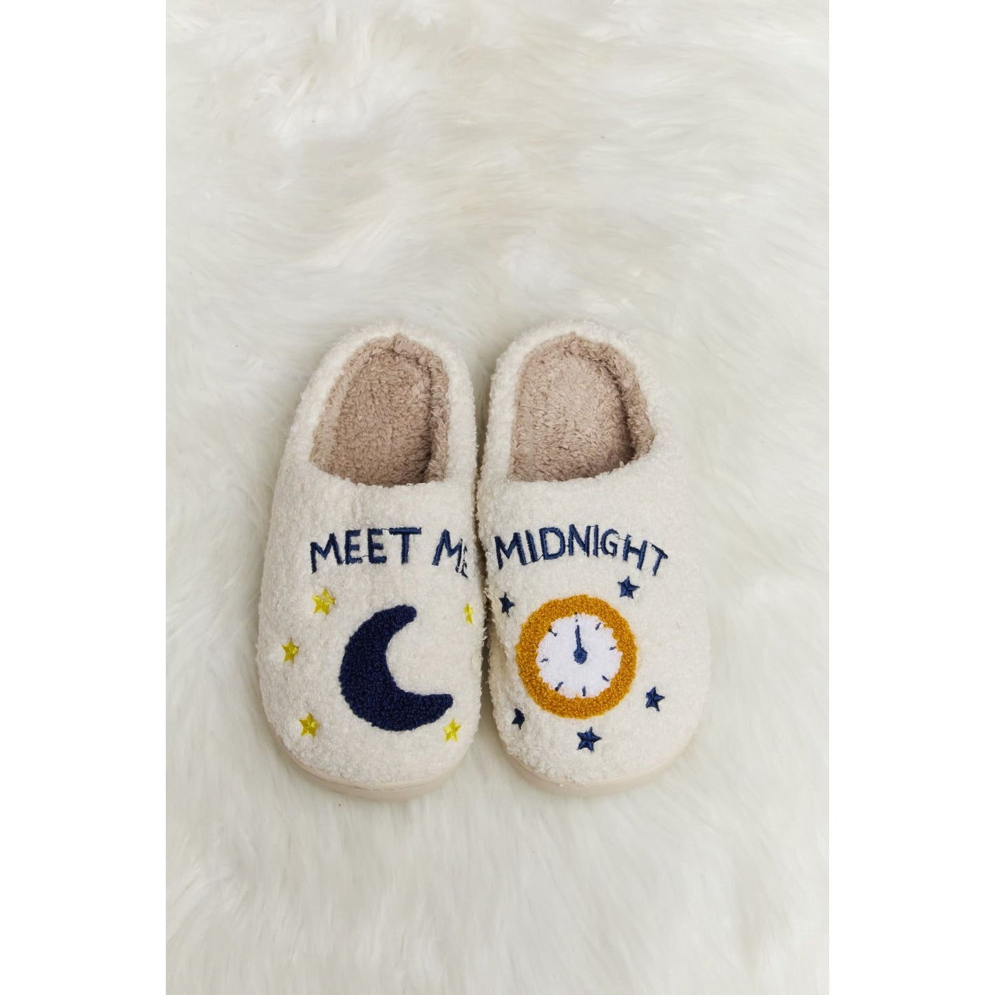 Melody Printed Plush Slide Slippers