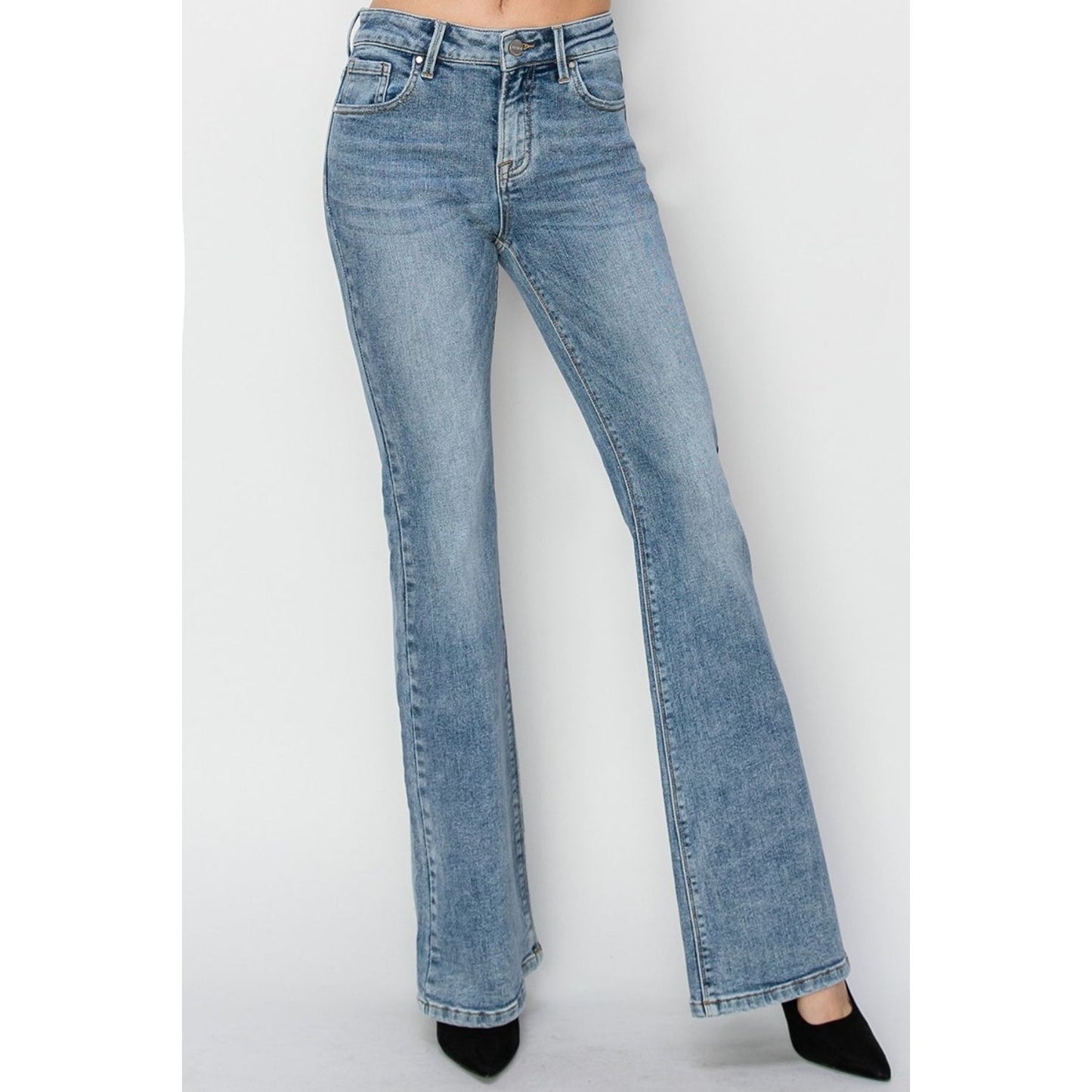 RISEN Full Size Mid Rise Bootcut Jeans