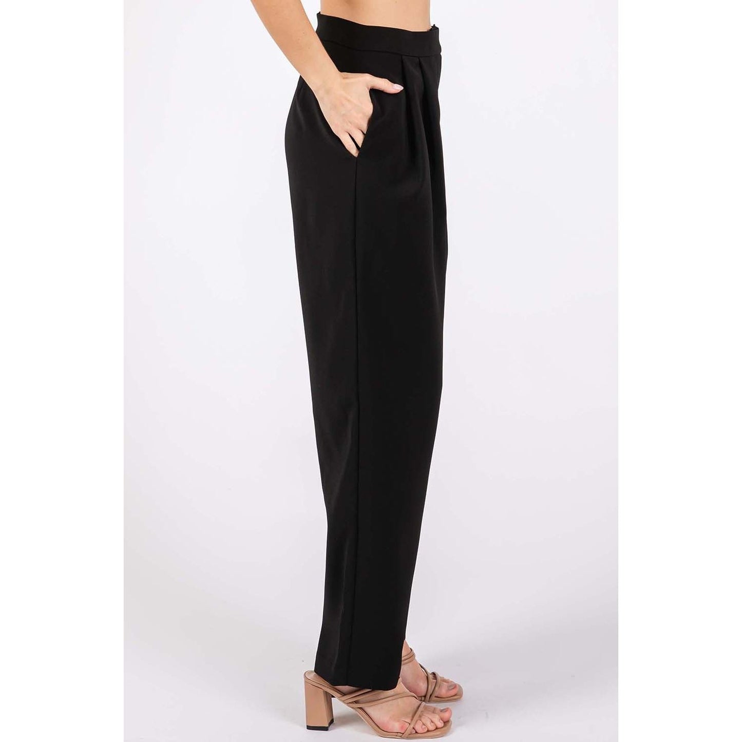 GeeGee High-Waisted Pleated Pants