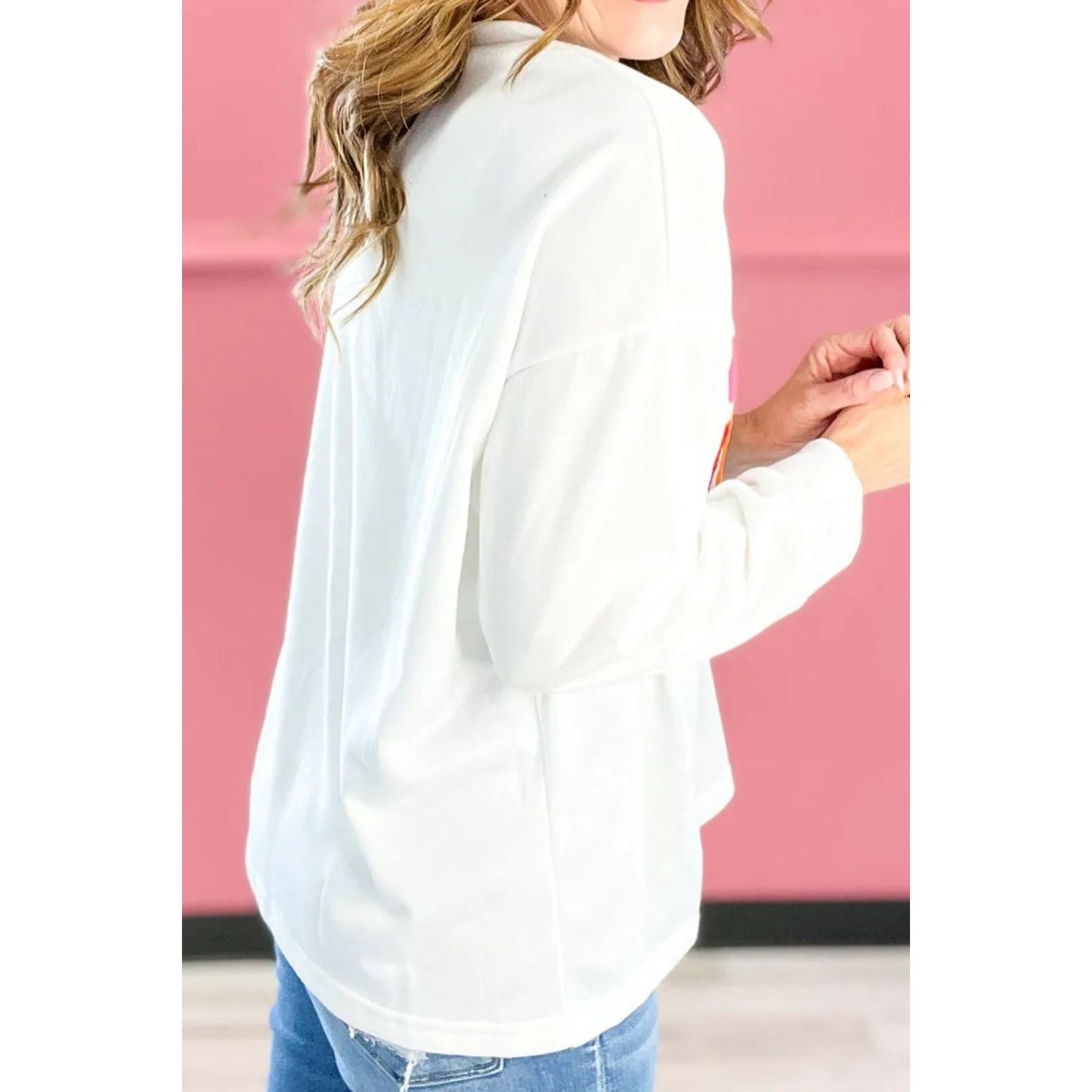 HOLLY JOLLY Round Neck Long Sleeve Top