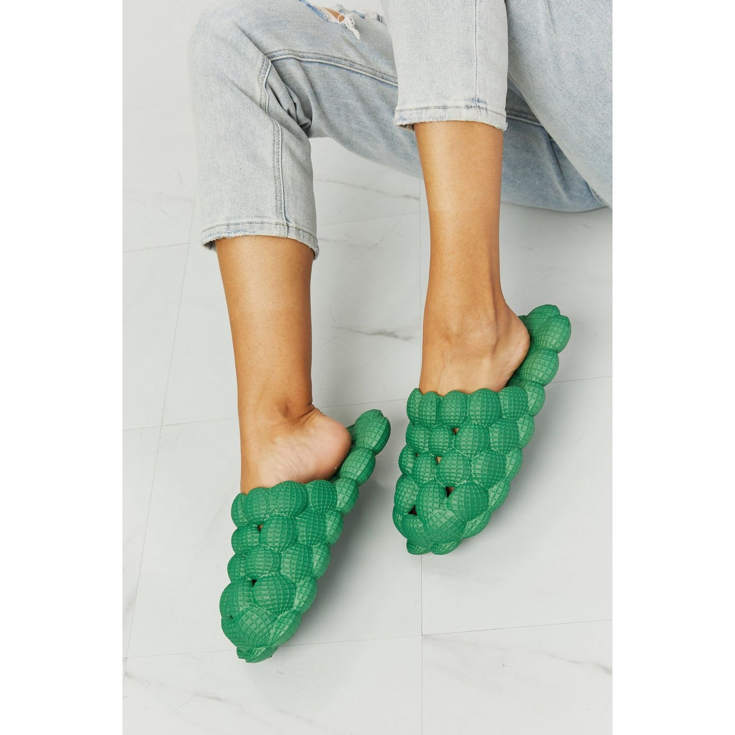 NOOK JOI Laid Back Bubble Slides in Green