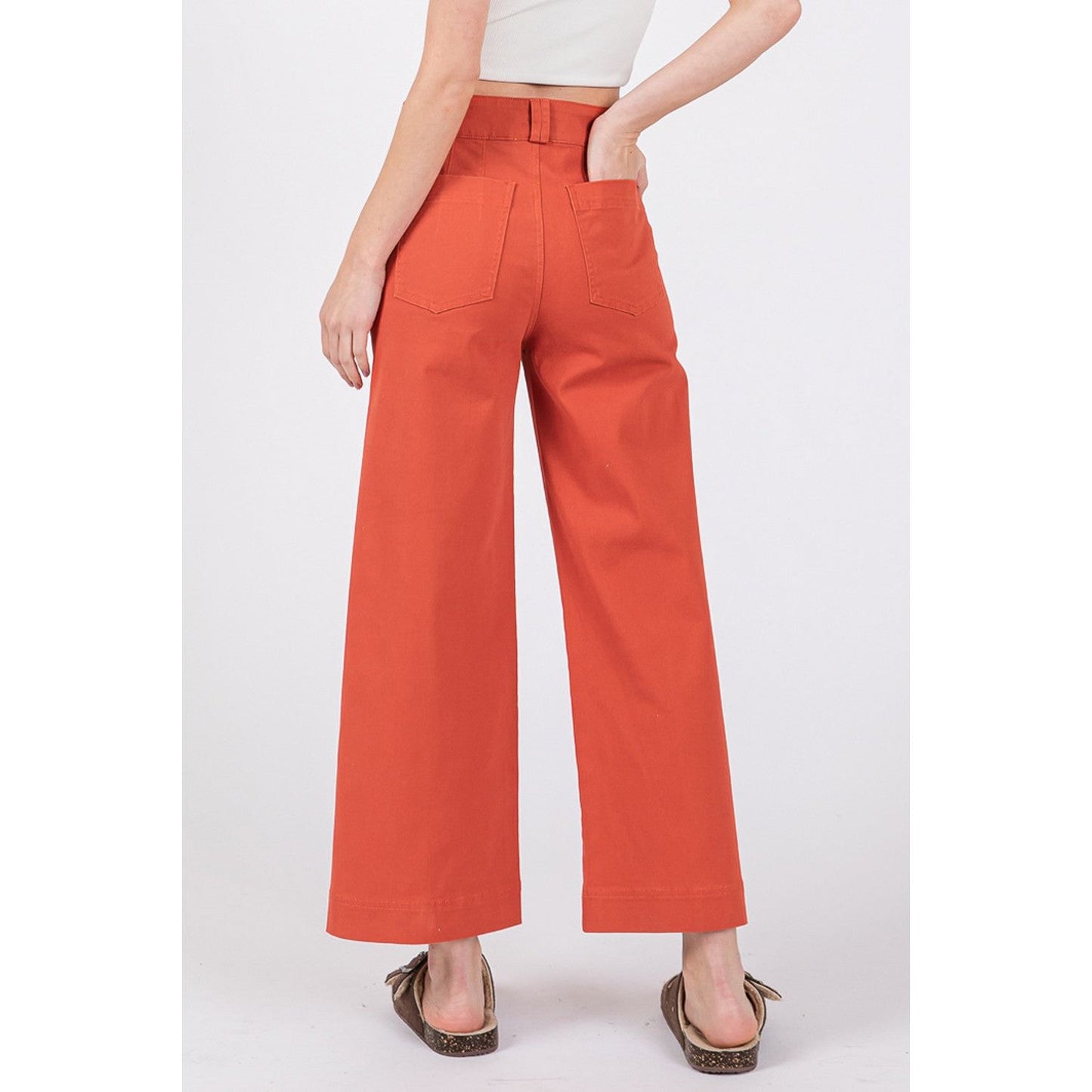 SAGE + FIG Wide Leg Cropped Pants