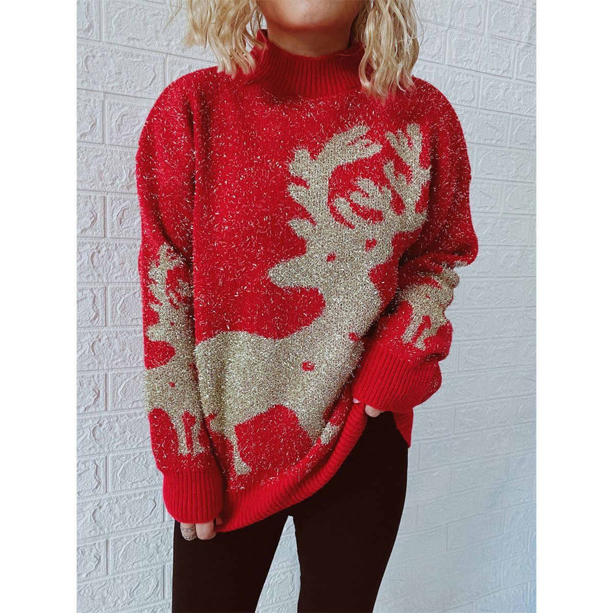 Christmas Element Round Neck Sweater